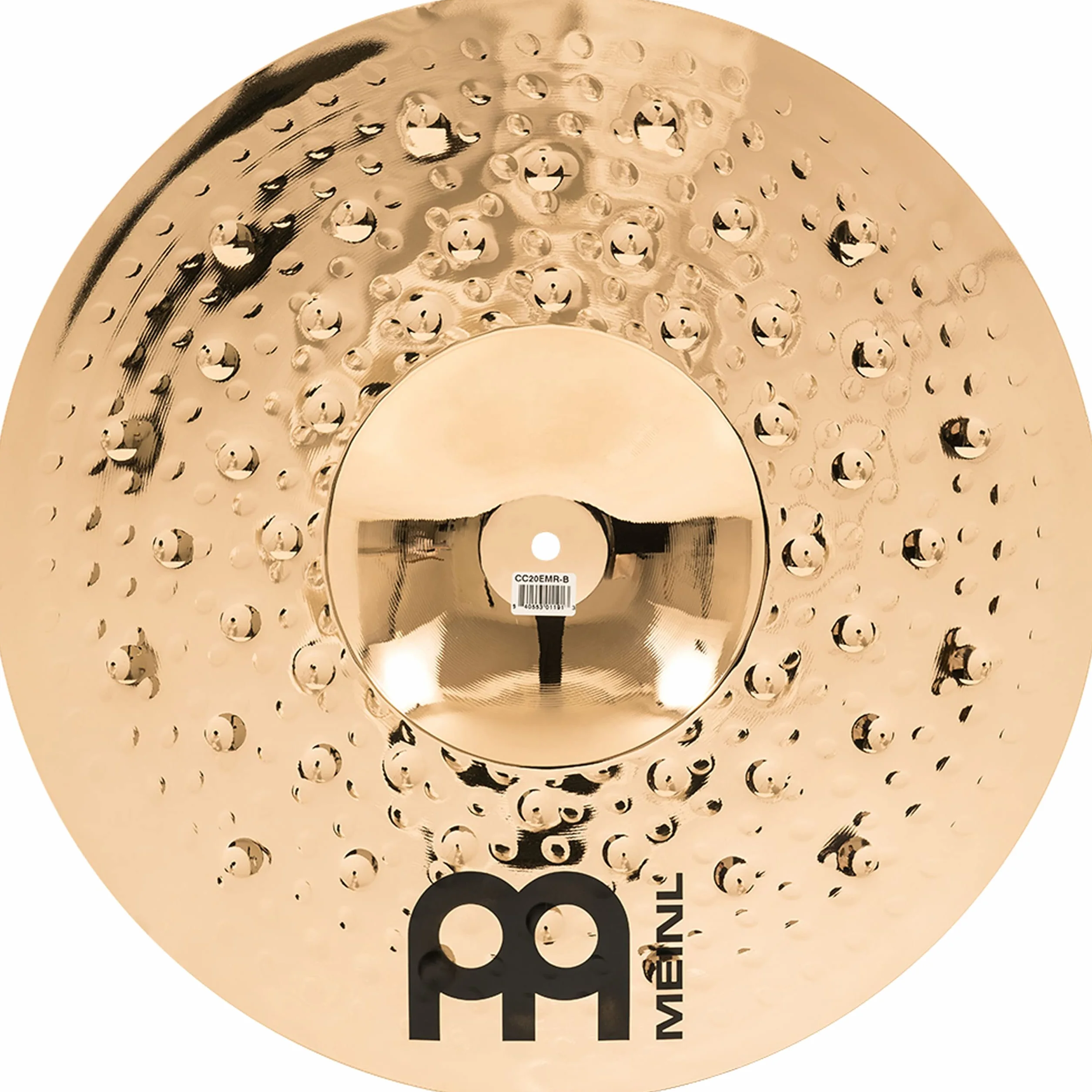 Meinl Cymbals Classics Custom Extreme Metal Plato Ride de 20 pulgadas (50,80cm) Platillos de Batería - Bronce B12, Acabado Brillante (CC20EMR-B)