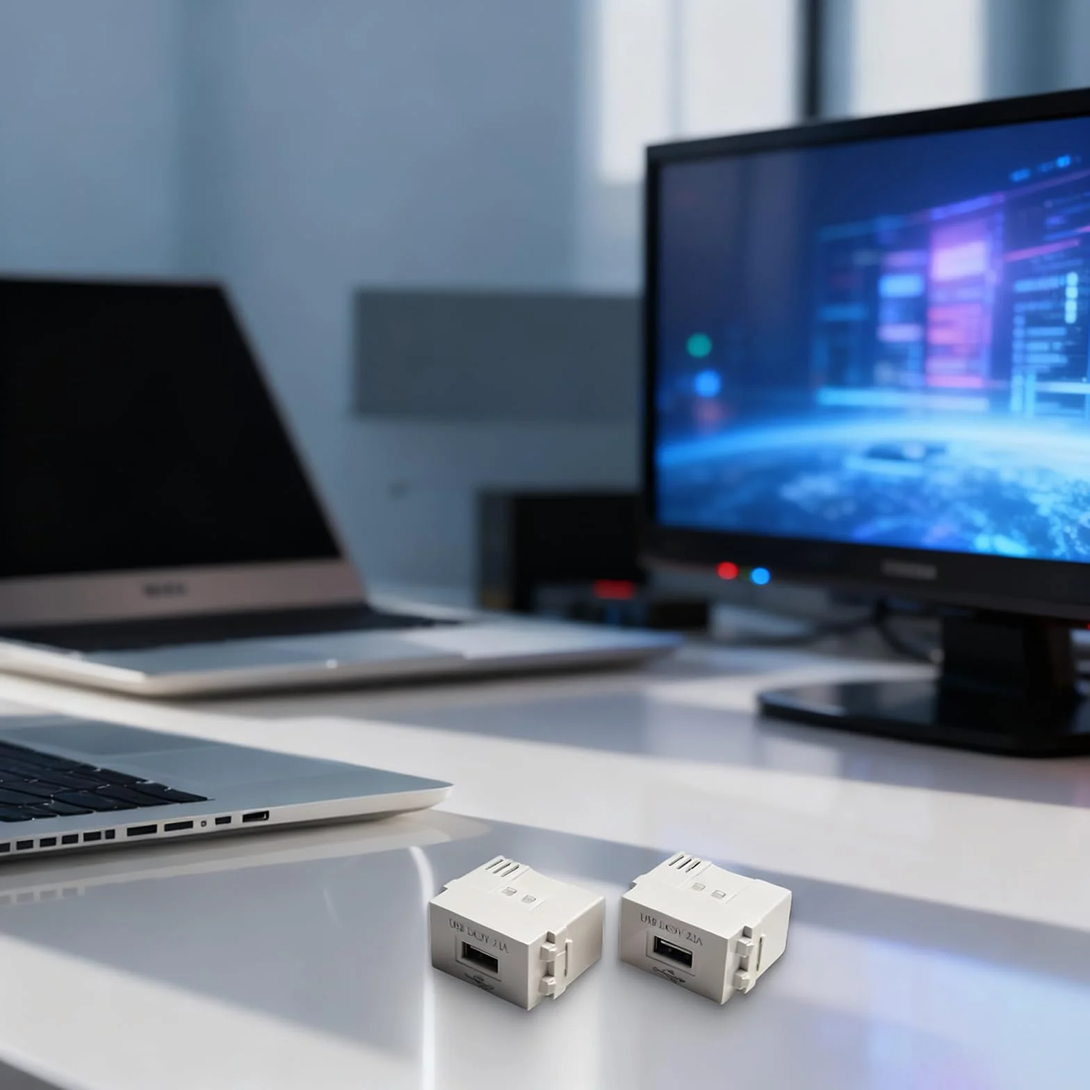 Módulo de alimentación USB 3 unidades, fuente de alimentación USB empotrada: enchufe de 220 V a transformador de 5 V, enchufe de carga USB de 2,1 A, adaptador de conmutación para dispositivos USB y