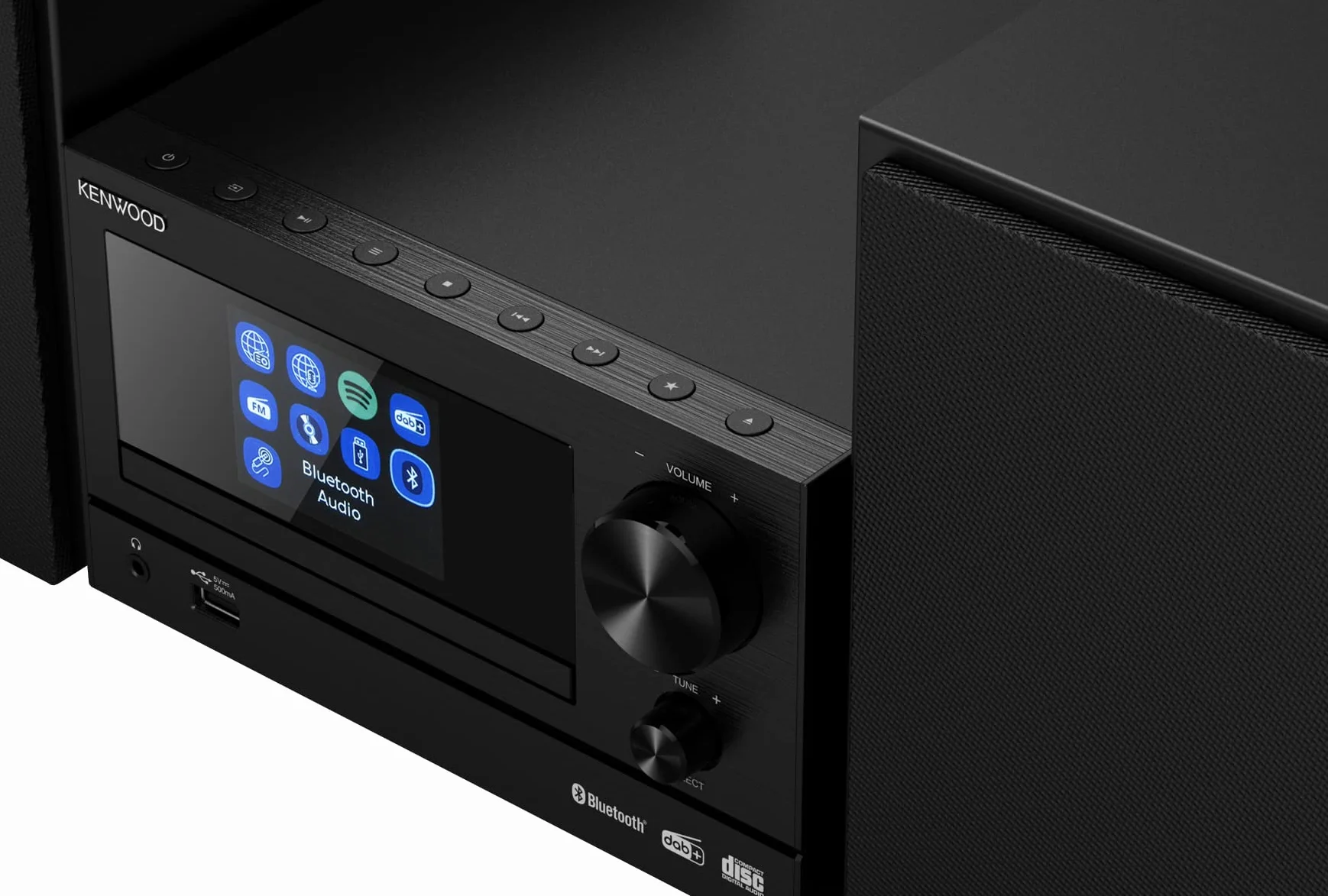 Kenwood M-7000S-B Microcadena Color Negro Bluetooth USB CD Radio Dab+ FM Mini Equipo de Musica