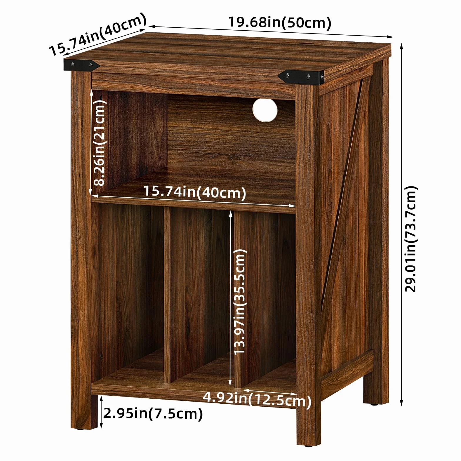 Soporte Giratorio con Soporte de Discos de Vinilo, Mesa giratoria marrón Que sostiene hasta 160 álbumes, Gran Soporte de Tocadiscos de Madera para salón, Dormitorio, Oficina