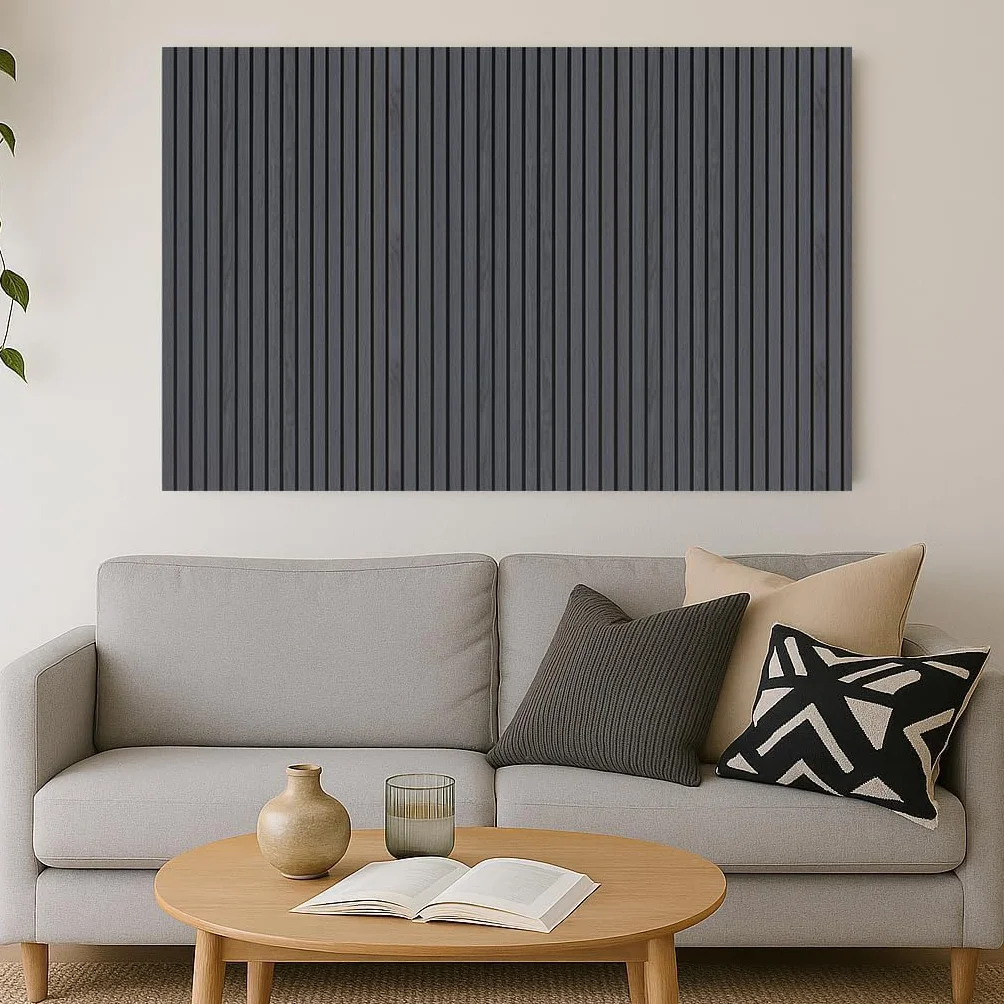 MasquePack - Panel Acústico Decorativo de Madera – Absorción de Sonido, Ideal para Paredes – Varios Tamaños, (Madera Roble Negro Regular/Fieltro Negro, Set x2-240x60)
