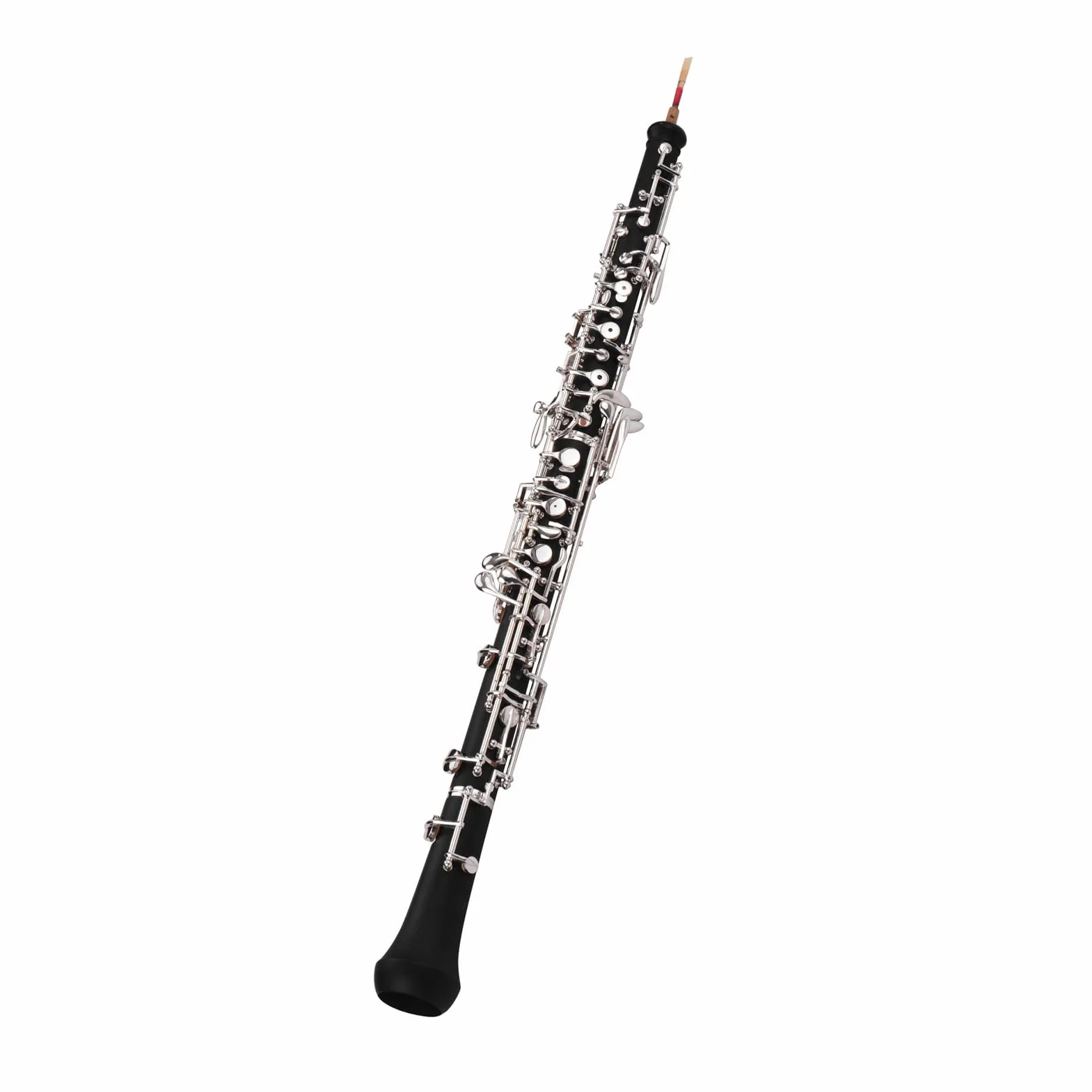 Oboe Tecla C Teclas Instrumento de Viento Semiautomático Chapado en Níquel Estilo con Cañas de Oboe Bolsa de Transporte de Cuero Destornillador Paño de Limpieza