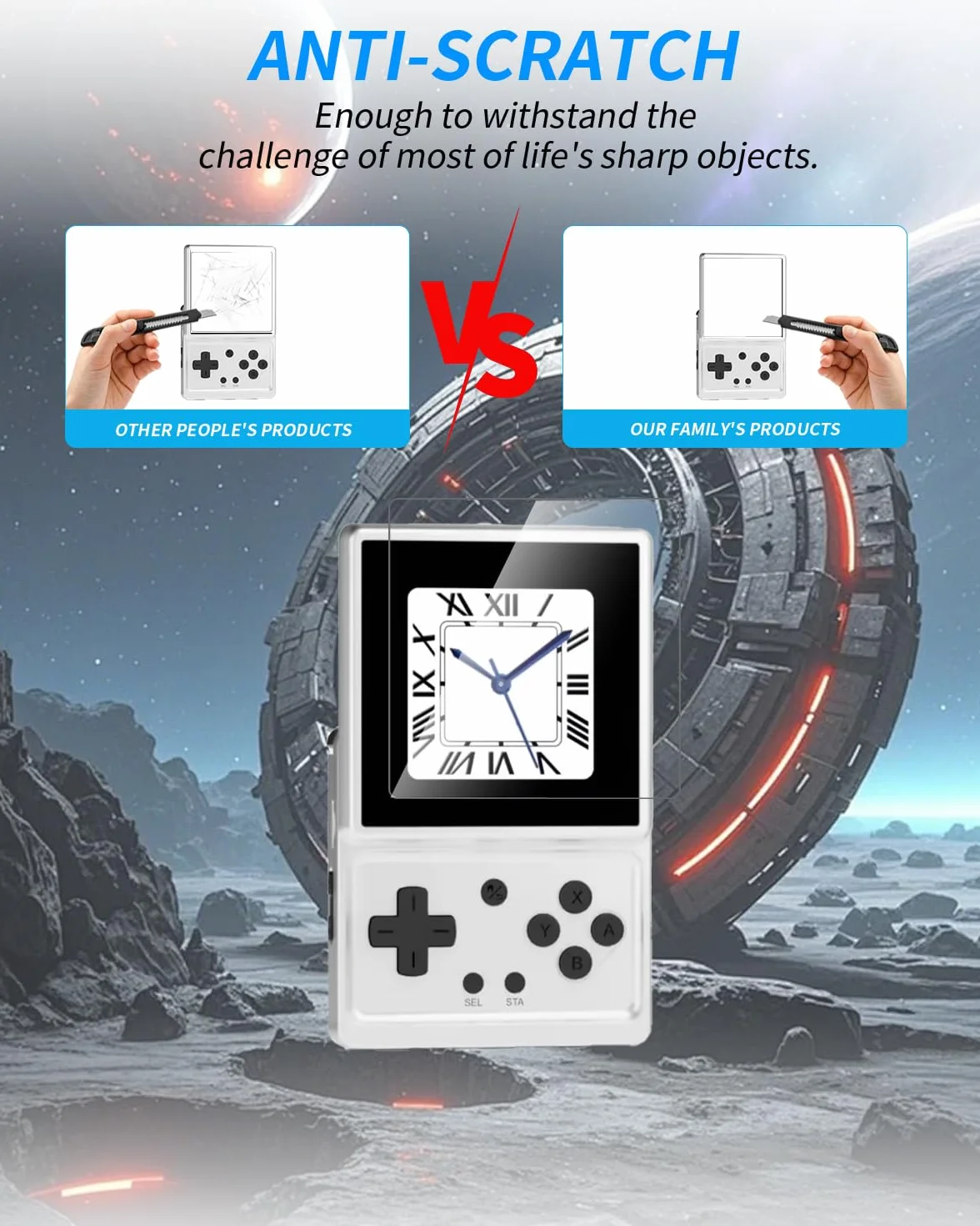 Protector de pantalla para Anbernic RG Rotate Retro Handheld 3,5 pulgadas, película de PET suave, paquete de 3 unidades