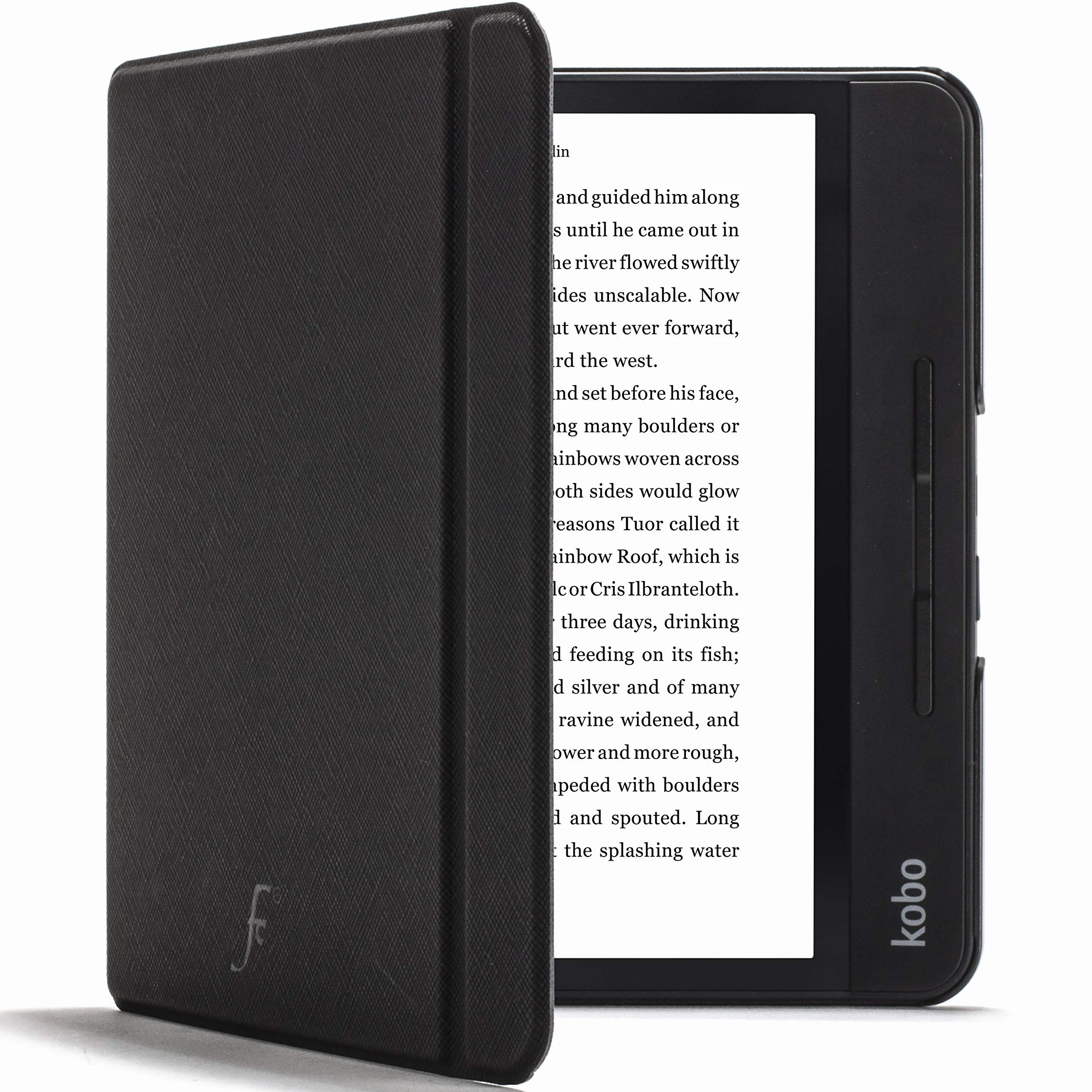 Forefront Cases Funda para Kobo Forma (Modelo 2018) - Delgado, Ligera y Protectora - Smart Auto Sueño Estela Función - Negro