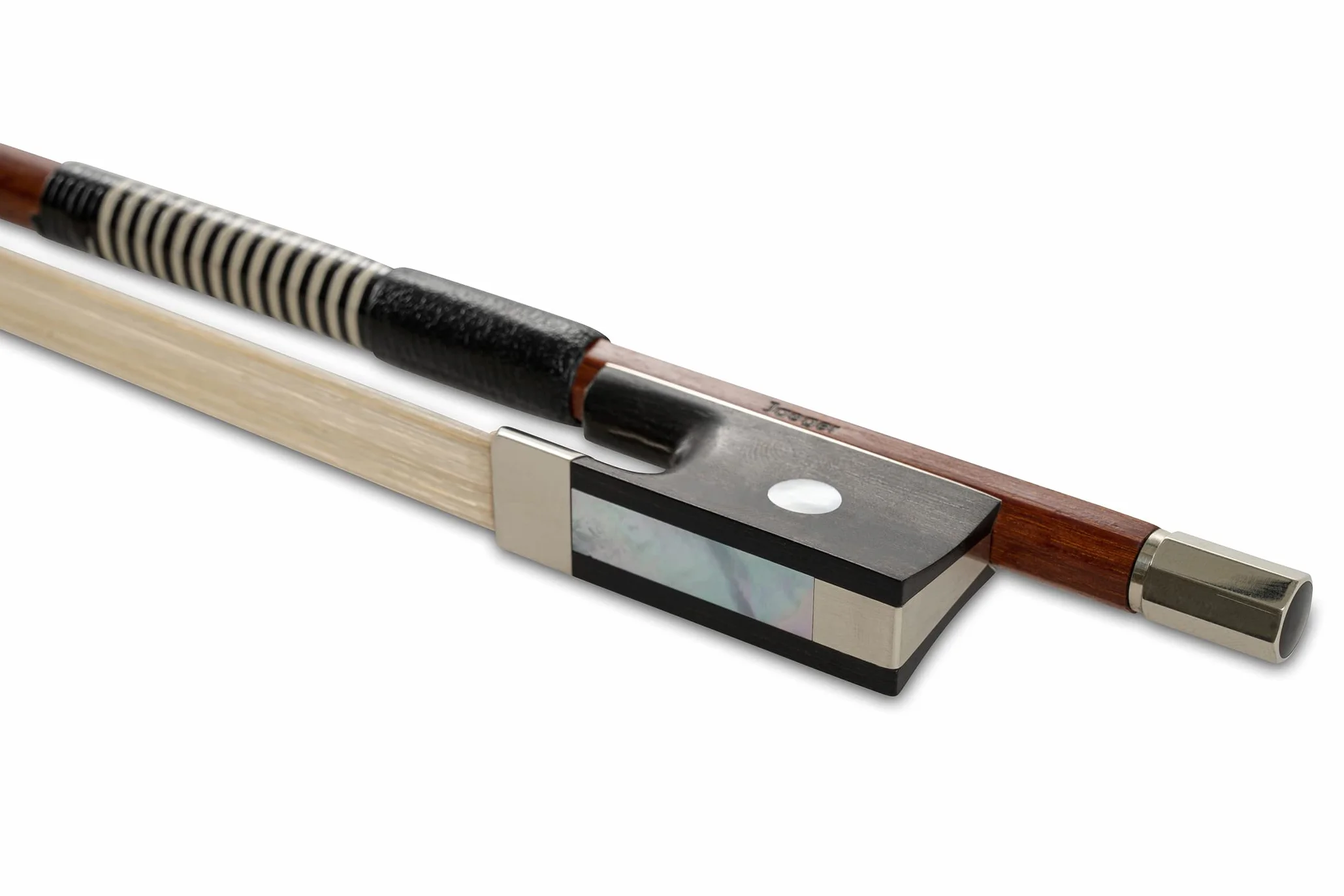 Arco de violín GEWA Massaranduba Student 4/4 pelo natural, vara redonda rana de ébano con cazoleta pequeña