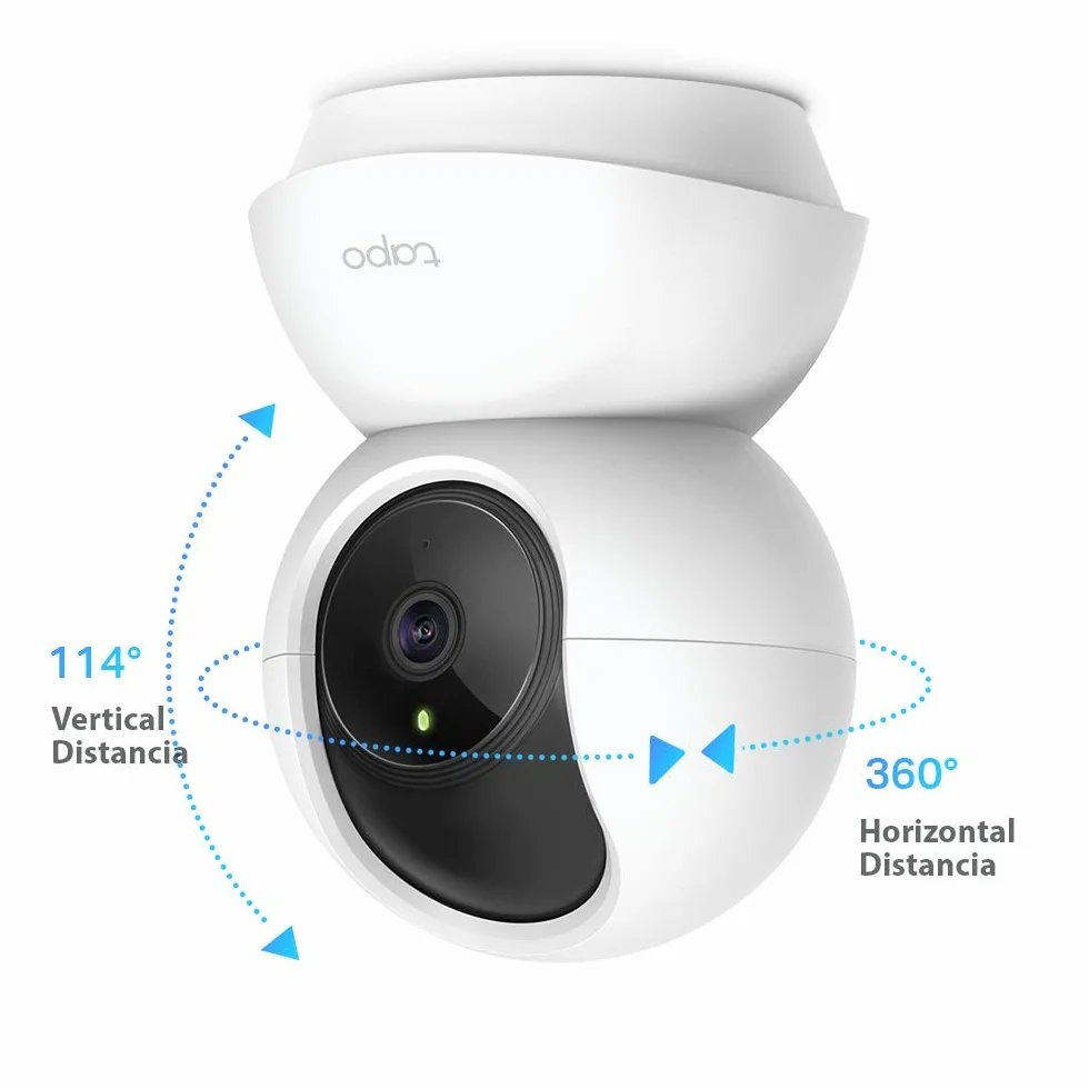 Tapo C200P2 Cámara IP WiFi 360° FHD 1080p Visión Nocturna Detección de Movimiento Control Remoto Compatible con Alexa