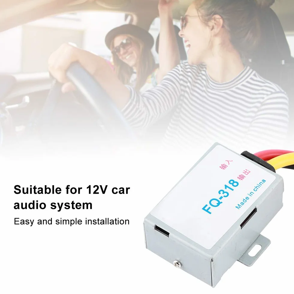 Reductor de supresor de Ruido estéreo para automóvil, Filtro de Potencia de Audio Reductor de supresor de Ruido estéreo para Sistema de Audio para automóvil de 12V