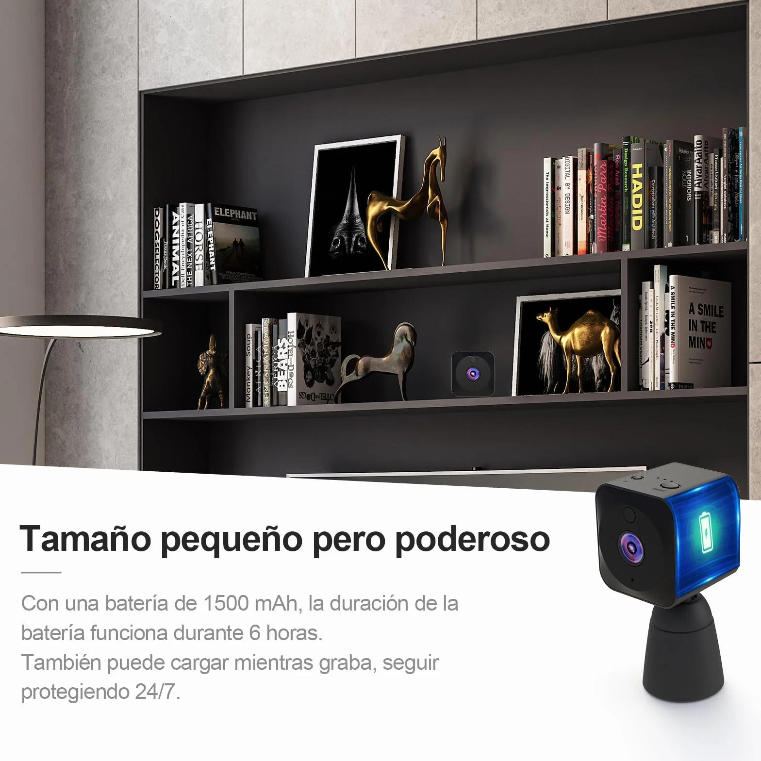 AOBOCAM Camara Espia 4K HD Mini WiFi (2.4Ghz) Camara para Ver En El Movil, Interior/Exterior Mini Cámaras De Vigilancia inalambricas Larga Duracion Detección de Movimiento (B1)