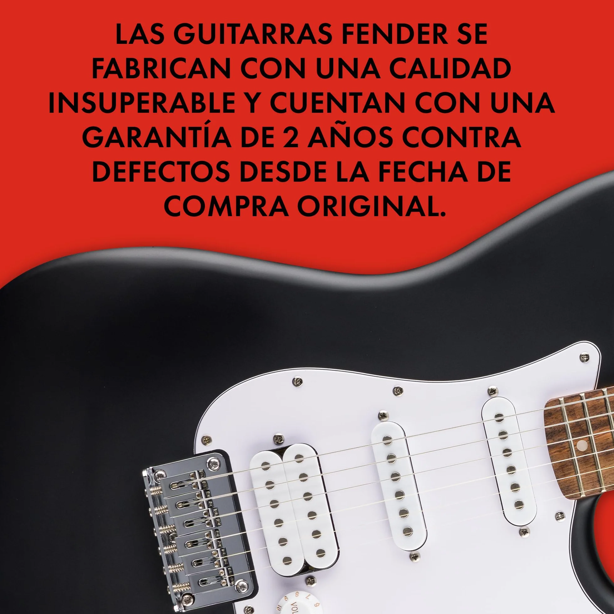 Fender Squier Debut HT HSS Series Stratocaster Guitarra Eléctrica, Guitarra para Principiantes, con 2 Años de Garantía, Black