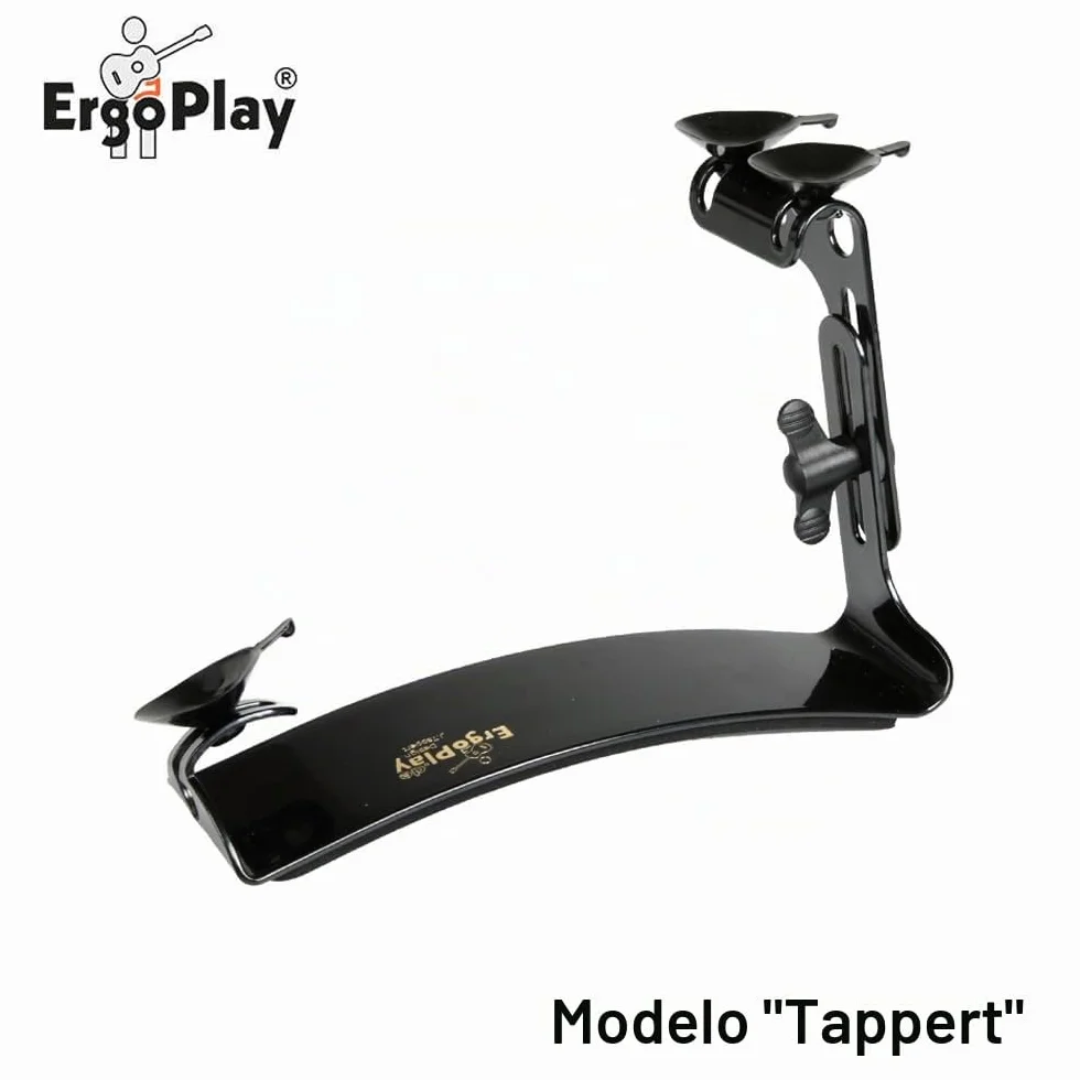 soporte para guitarra Michael Tröster – ayuda ergonómica para tocar guitarra clásica – regulable en altura e inclinación – con ventosas y láminas protectoras - para jugadores altos - negro
