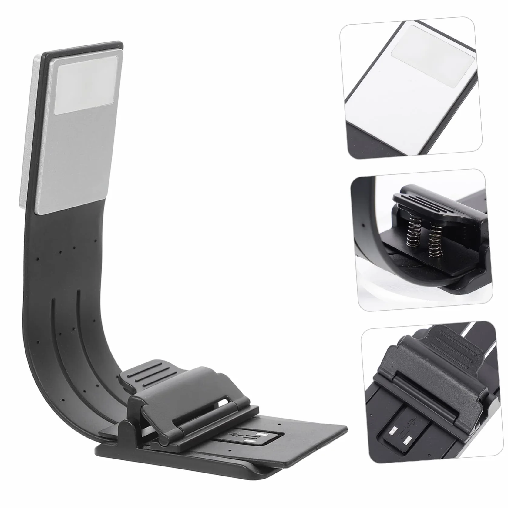 SHINEOFI Lámpara de Lectura Protección Ocular Recargable por USB LED con Clip Plegable de Plástico y Diseño Portátil para Lectura en Cama o Escritorio