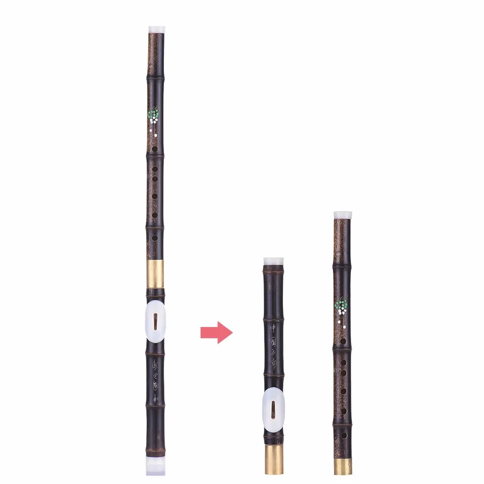 Tubo de flauta transversal Bawu Ba Wu de bambú natural desmontable en llave G para principiantes amantes de la música como regalo