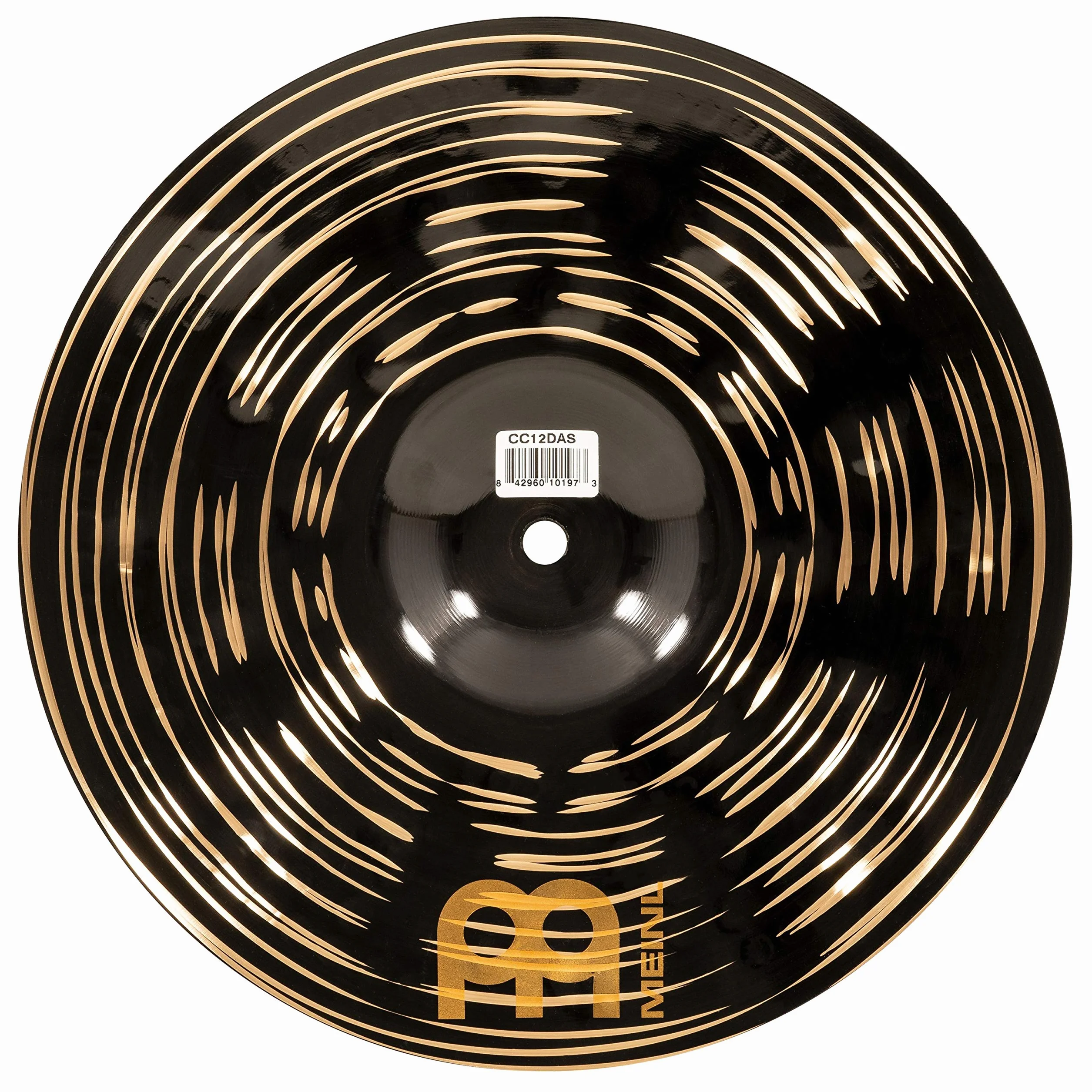 Meinl Cymbals Classics Custom Dark Plato Splash de 12 pulgadas (30,48cm) Platillos de Batería - Bronce B12, Acabado Oscuro (CC12DAS)