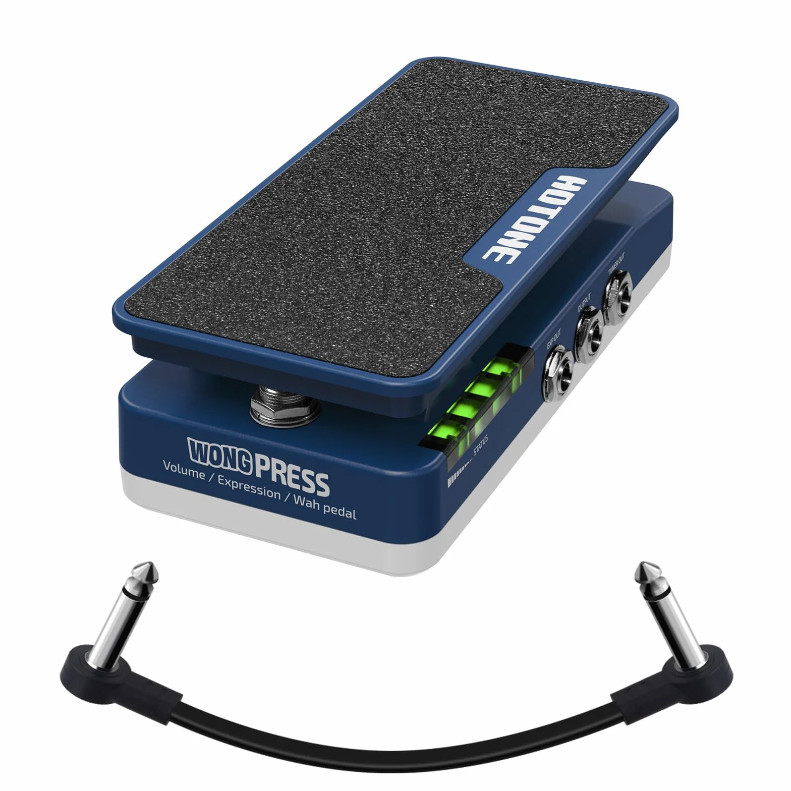 HOTONE Cory Wong Signature Press Pedal 4 en 1 Conmutable Wah & Volumen Activo & Expresión Pasiva Pedal de Efectos con Indicadores Visibles de la Posición del Pedal