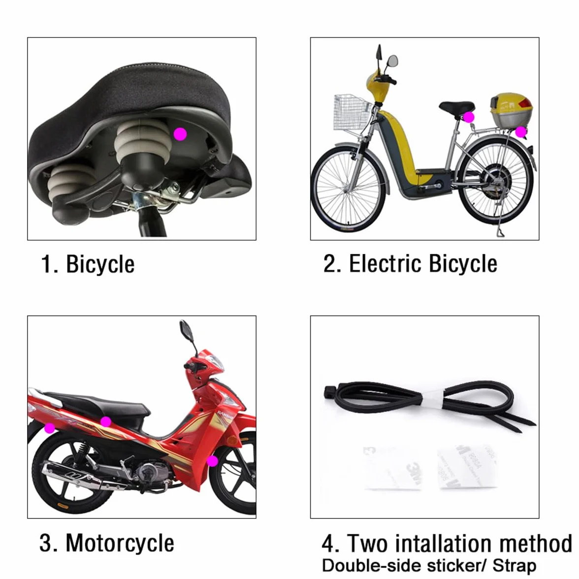 Alarma de Bicicleta Inalámbrica Seguridad Antirrobo para Ladrones Sensor de Movimiento de Vibración a Prueba de Agua con Control Remoto para Bicicleta Motocicleta Coche Scooter Vehículos