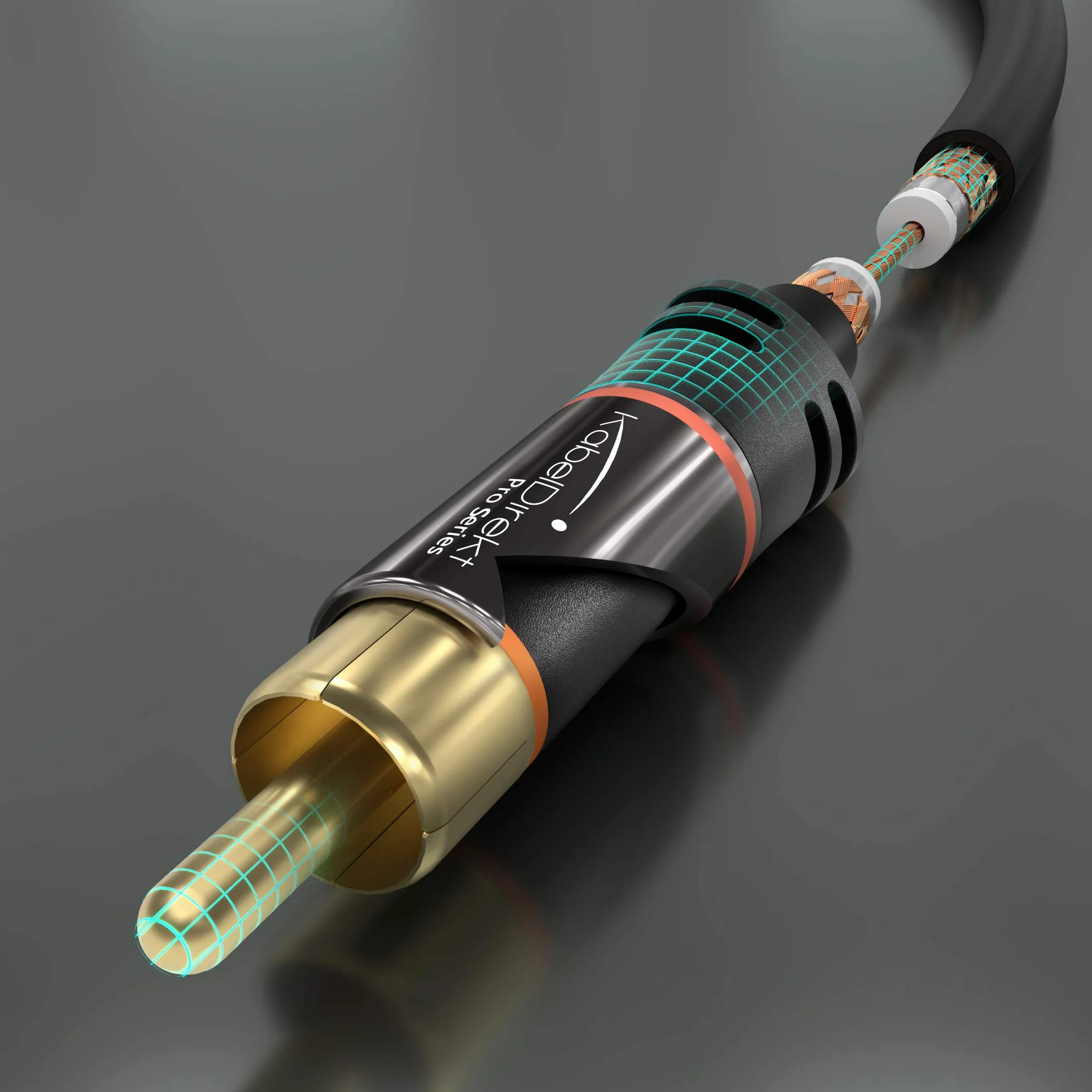 KabelDirekt – Cable de extensión Cinch, Audio/Digital/Video – 1,5m (cable coaxial, conectores macho/hembra RCA, para subwoofer/amplificador/HiFi, audio analógico/digital o video compuesto, 75 ohmios)