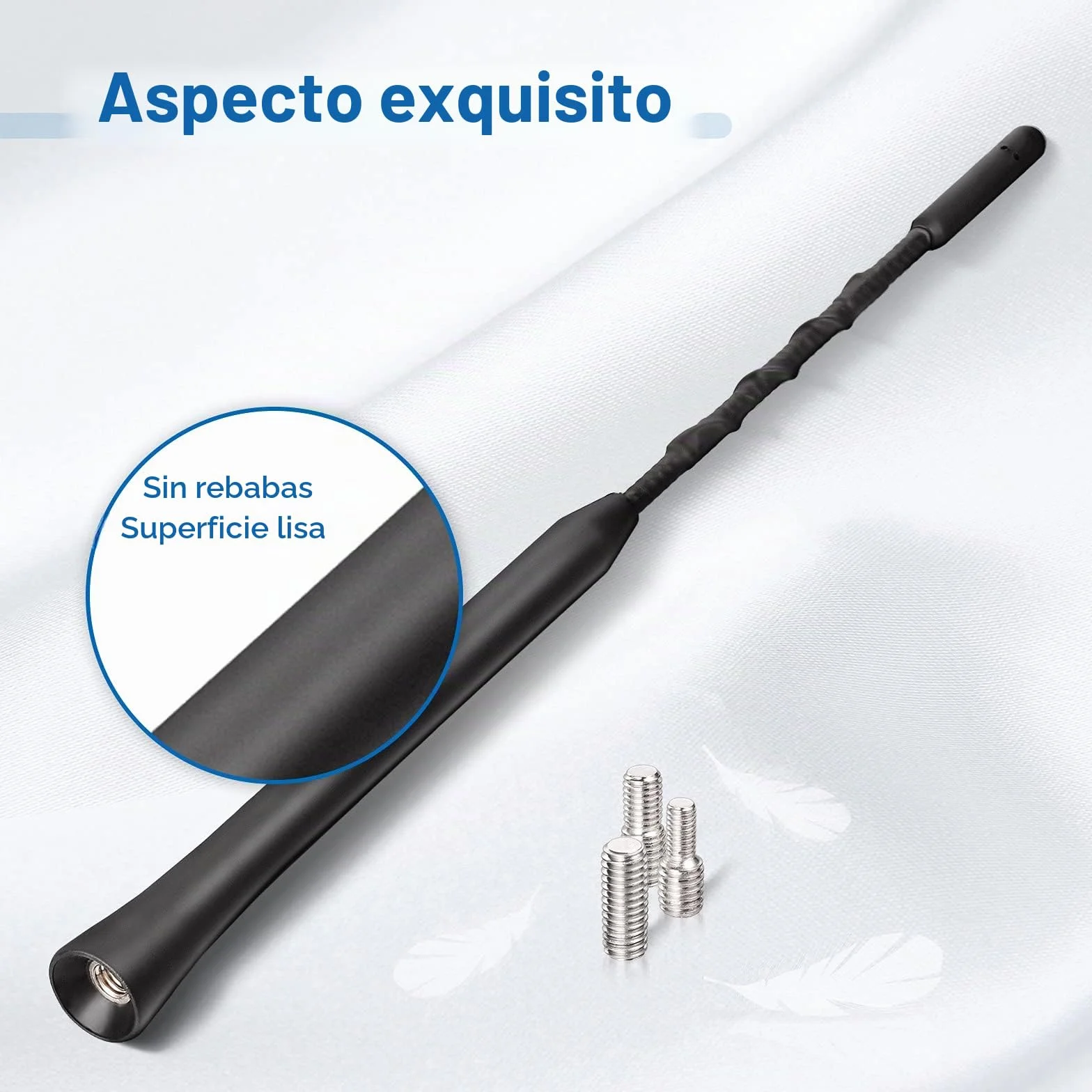 Eightwood Antena Coche Universal Antena Radio Techo Antena 23cm Universal de Coche Repuesto con Aadaptadores M4,M5,M6 con Fuerte Función de Recepción FM/Dab