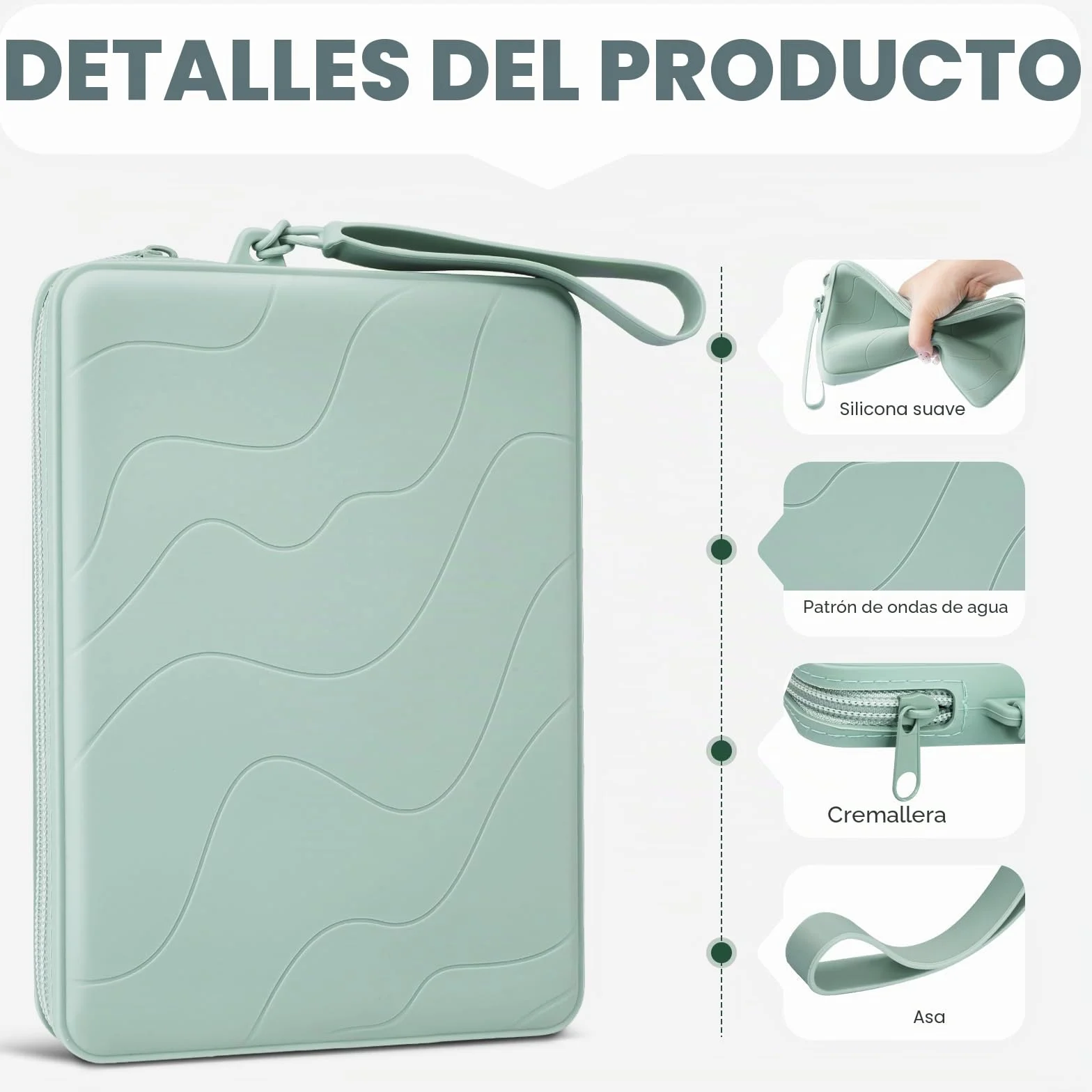 Funda Protectora de Silicona para Kindle Paperwhite 7" y Kindle Colorsoft Signature Edition, Verde Salvia