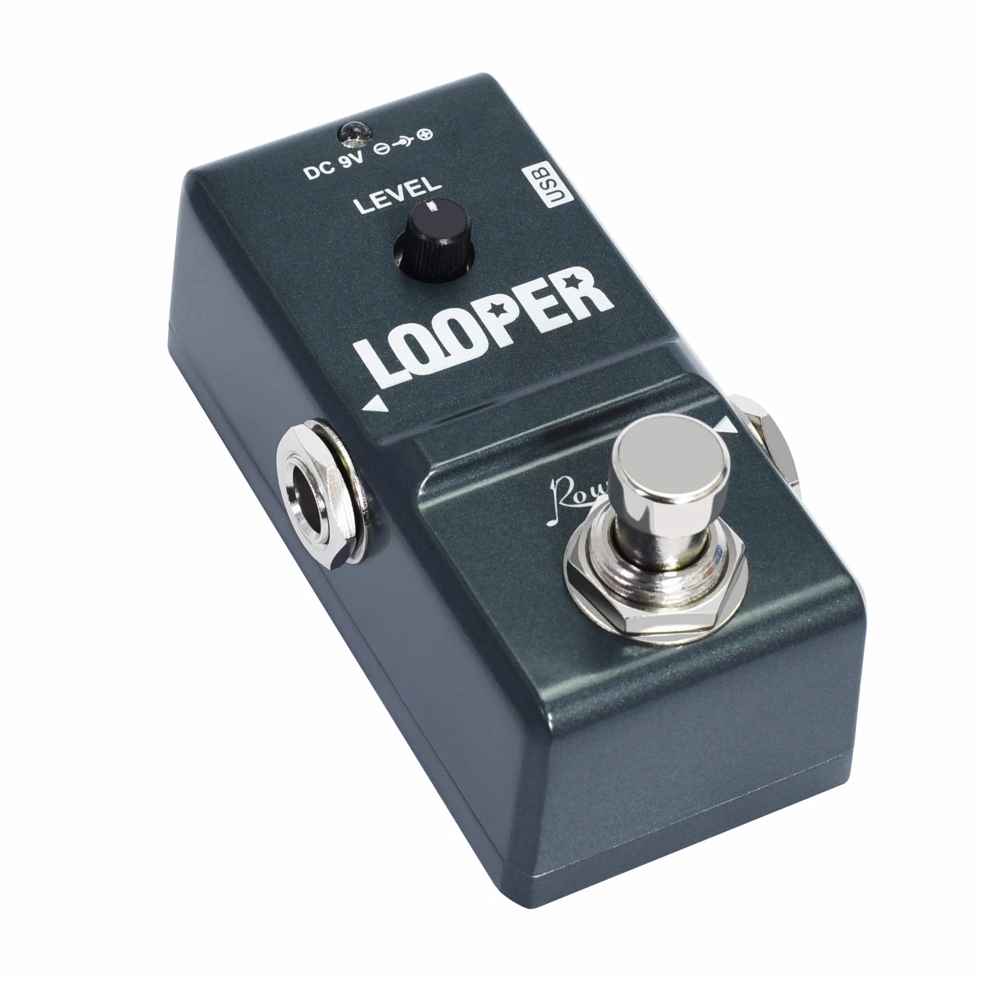 Rowin Tiny Looper - Pedal de guitarra con cable USB, bucle de grabación de 10 minutos Staion Unlimited Overdubs para guitarra eléctrica y bajo (LN-332)
