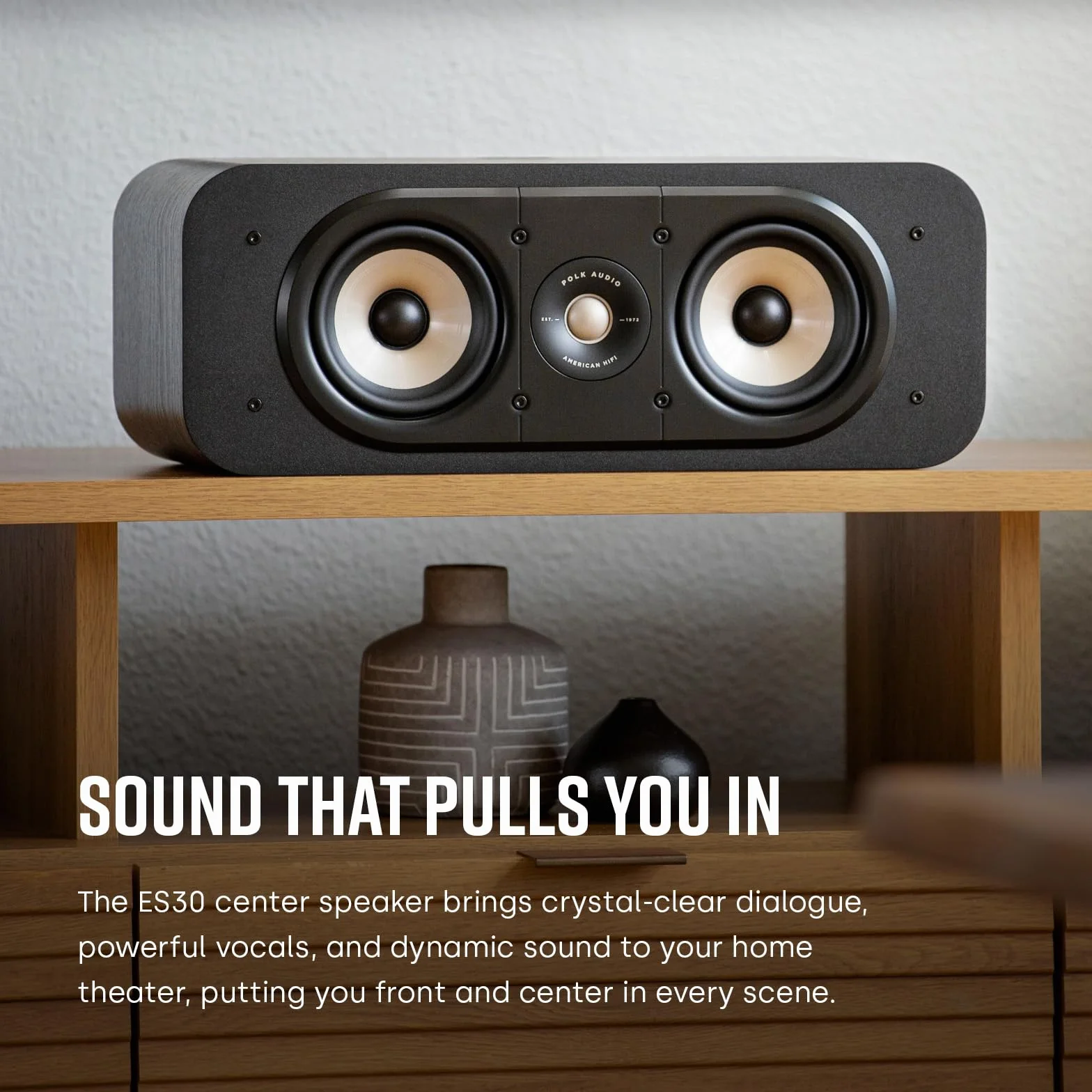 Polk Signature Elite ES30 Altavoz Central Hi-Fi Negro