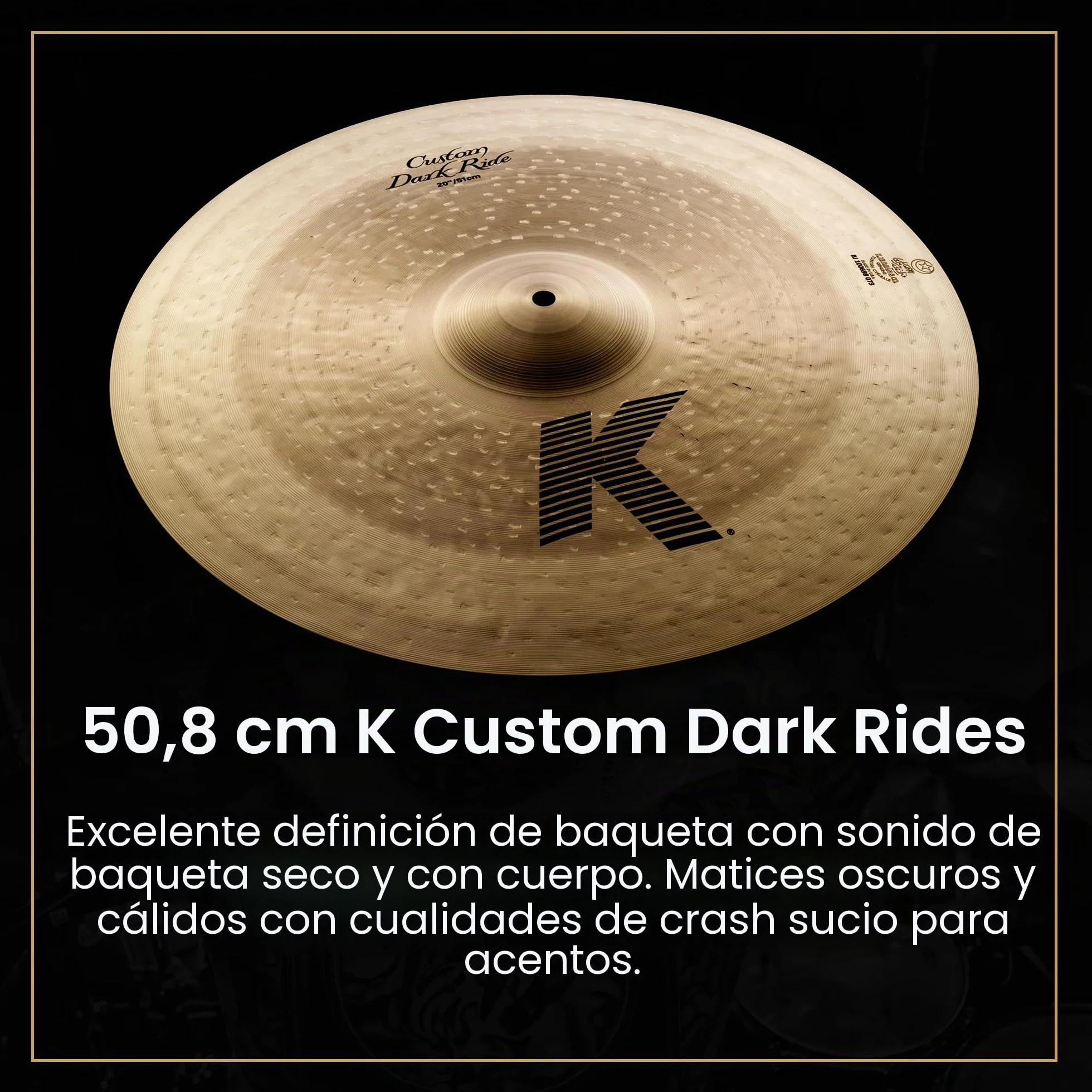 Zildjian KCD900 K Custom Series Dark Cymbal Box Set - 14" Hi-Hats, 16"/18" Crash, 20" Ride, Oscuro