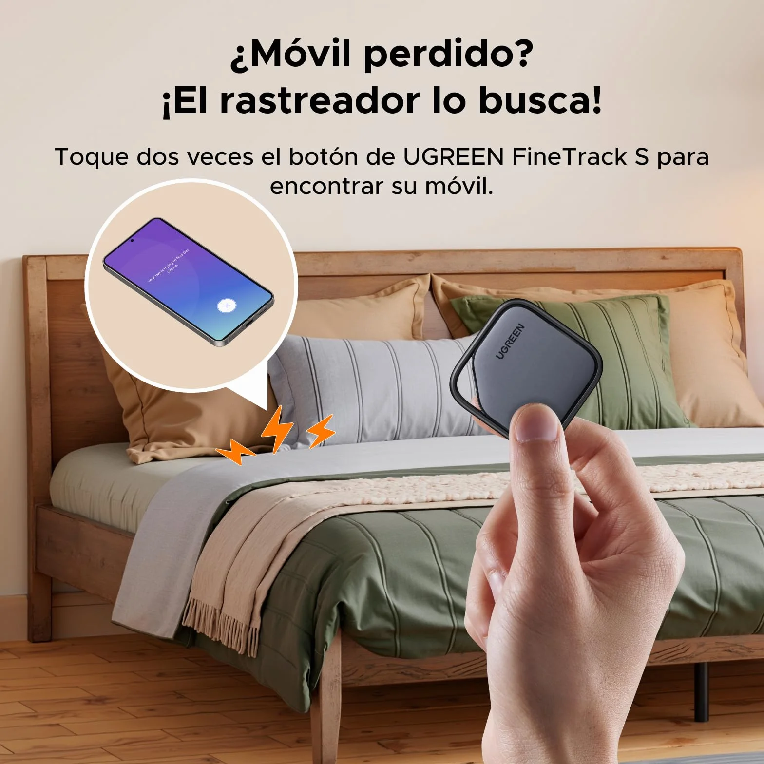 UGREEN FineTrack S Smart Finder Tag Sólo Samsung Localizador Bluetooth con Batería de 18 Meses de Duración Rastreador Compatible con SmartThings para Carteras Llaves Equipaje y Bolsos(2 Piezas)