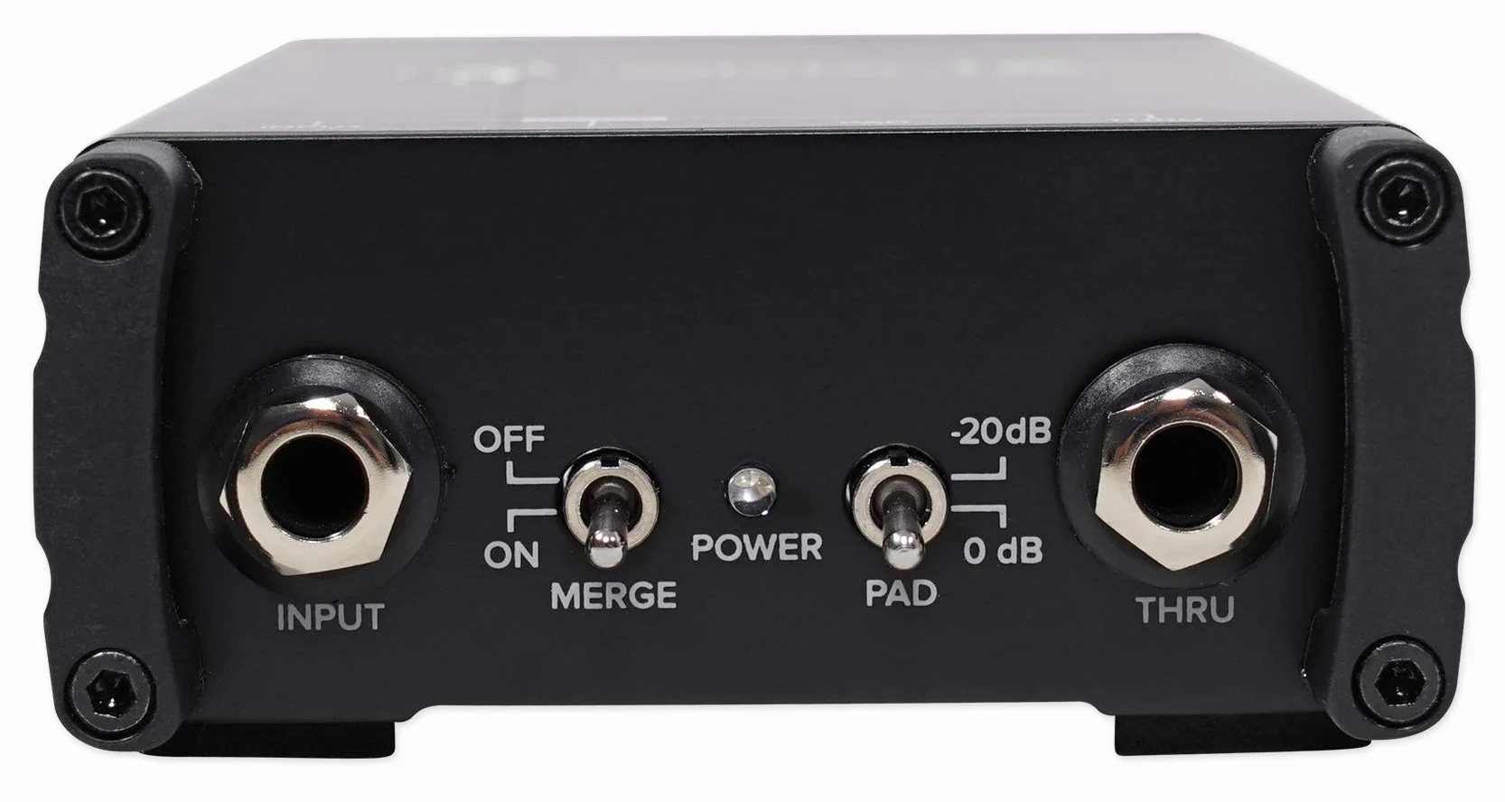 MACKIE MDB-1A caja de inyección directa (DI) activa con corte de graves, polaridad, Ground Lift, atenuador de -20 dB y Merge