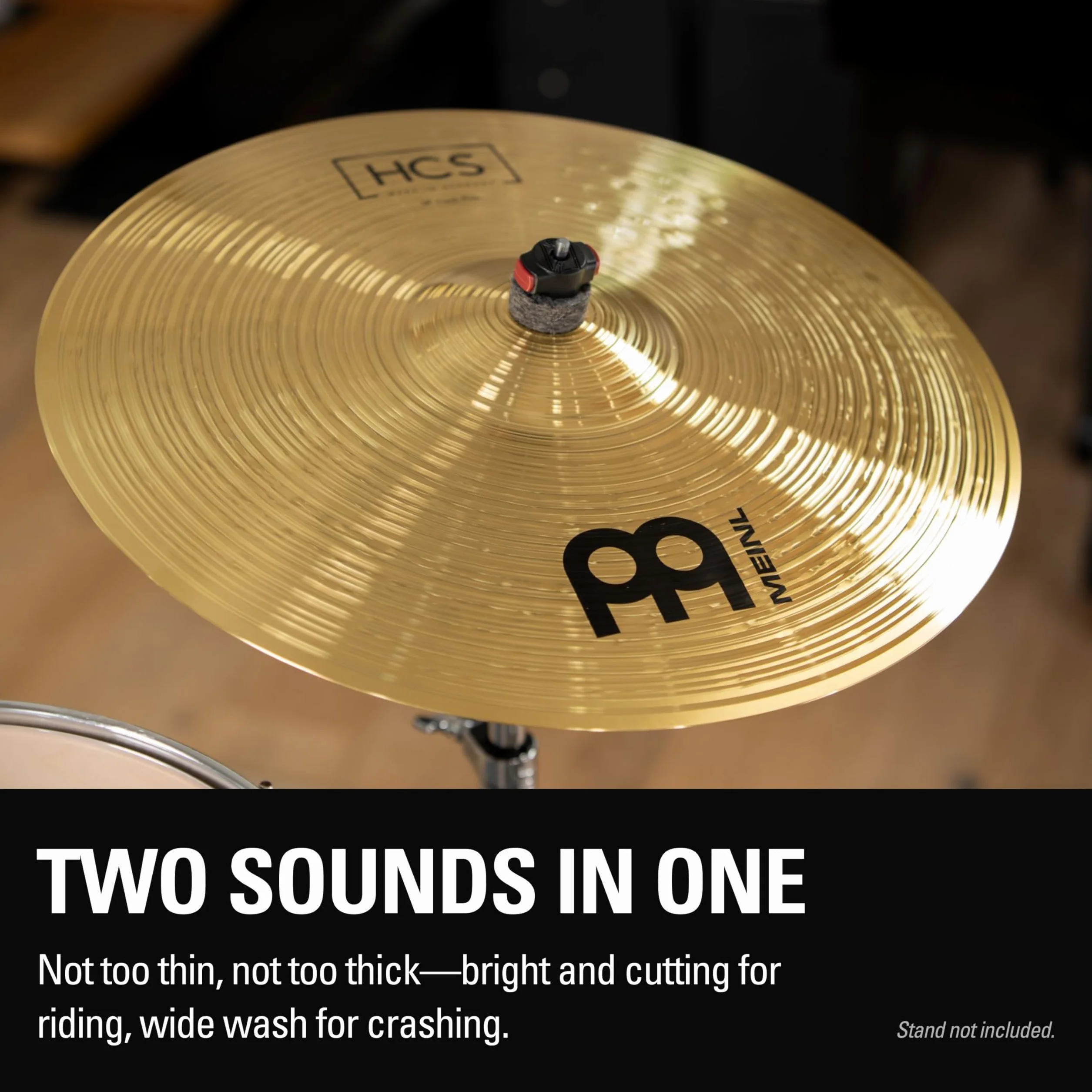 Meinl Cymbals HCS Plato Crash-Ride de 18 pulgadas (45,72cm) Platillos de Batería – Latón, Acabado Tradicional (HCS18CR)