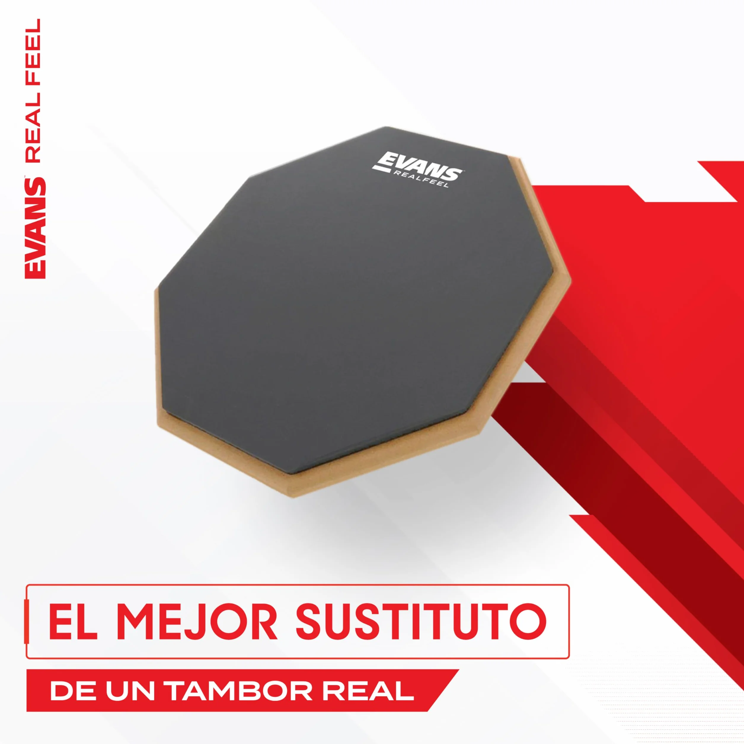 Evans RFBASS - Almohadilla de Práctica Plegable para Pedal de Bombo Realfeel de Evans