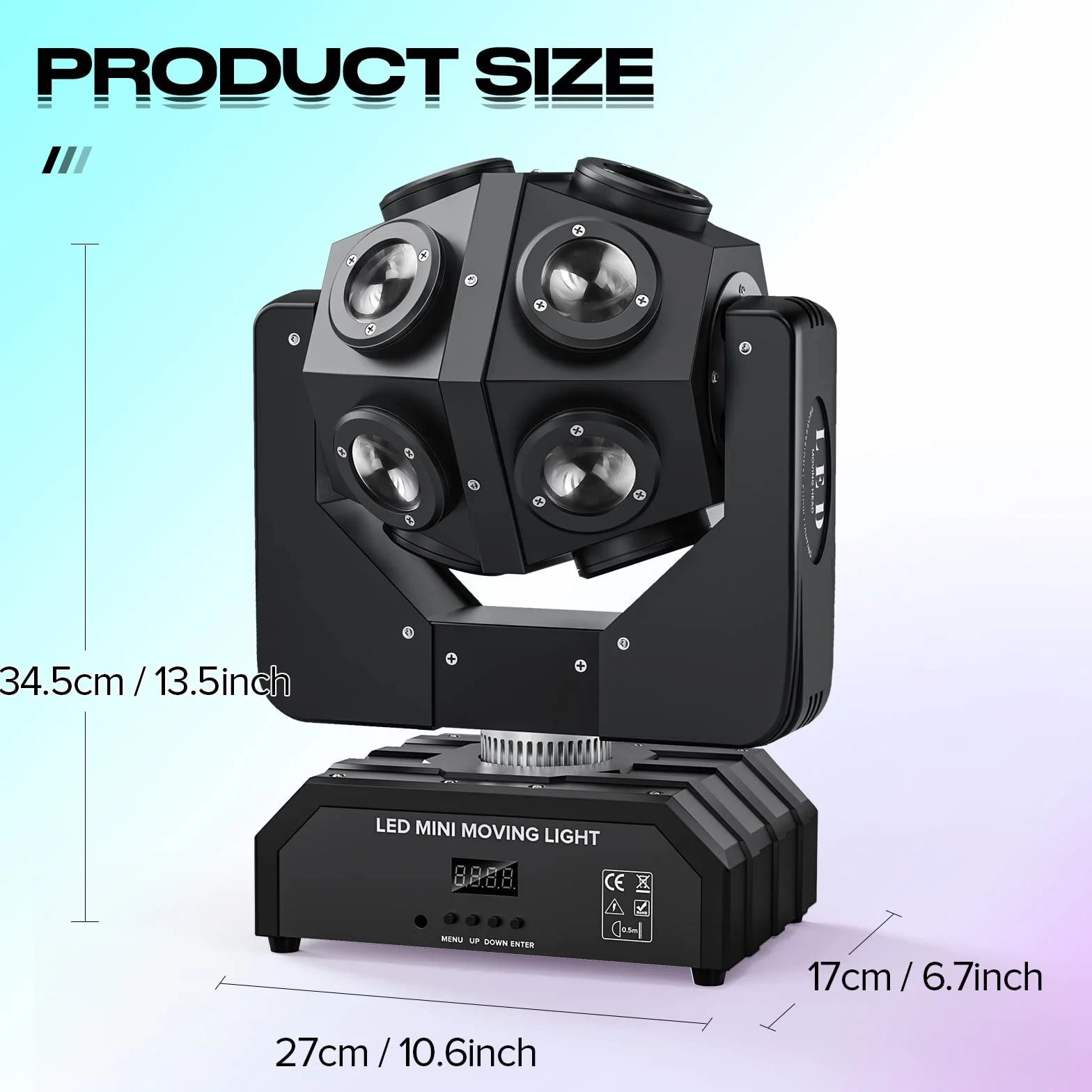 150W Cabeza Móvil RGBW 4 en 1 Luz de Foco Móvi 360° - Drehung DJ Luces DMX512 Led Strahler con tono de activación para iluminación de escenario Fiesta Disco Club Boda Beweglich Kopf Luces - 2 piezas