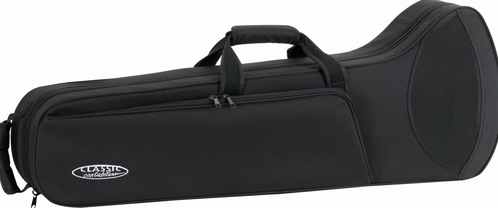 Classic Cantabile Bolsa para trombón Infantil - Práctico Bolsa Acolchado con Correas, Mochila Impermeable y Resistente al desgarro -Ligero Estuche para Todos Trombones comunes de Estudiantes - Negro
