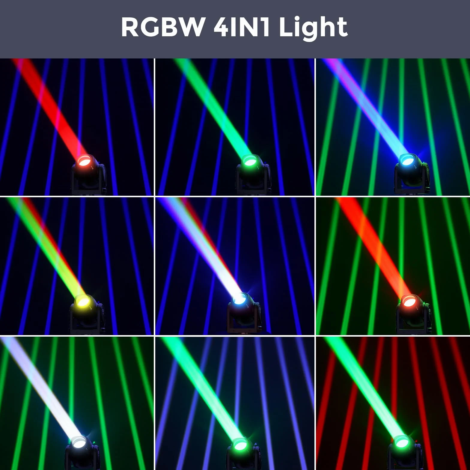 UKing Mini RGBW LED Beam Cabeza Móvil d-mx 11/13 CH Pinspot Luz Discoteca Luz Efectos de Iluminación Controlados por Música para DJ Discoteca Fiesta Club Bar Escenario