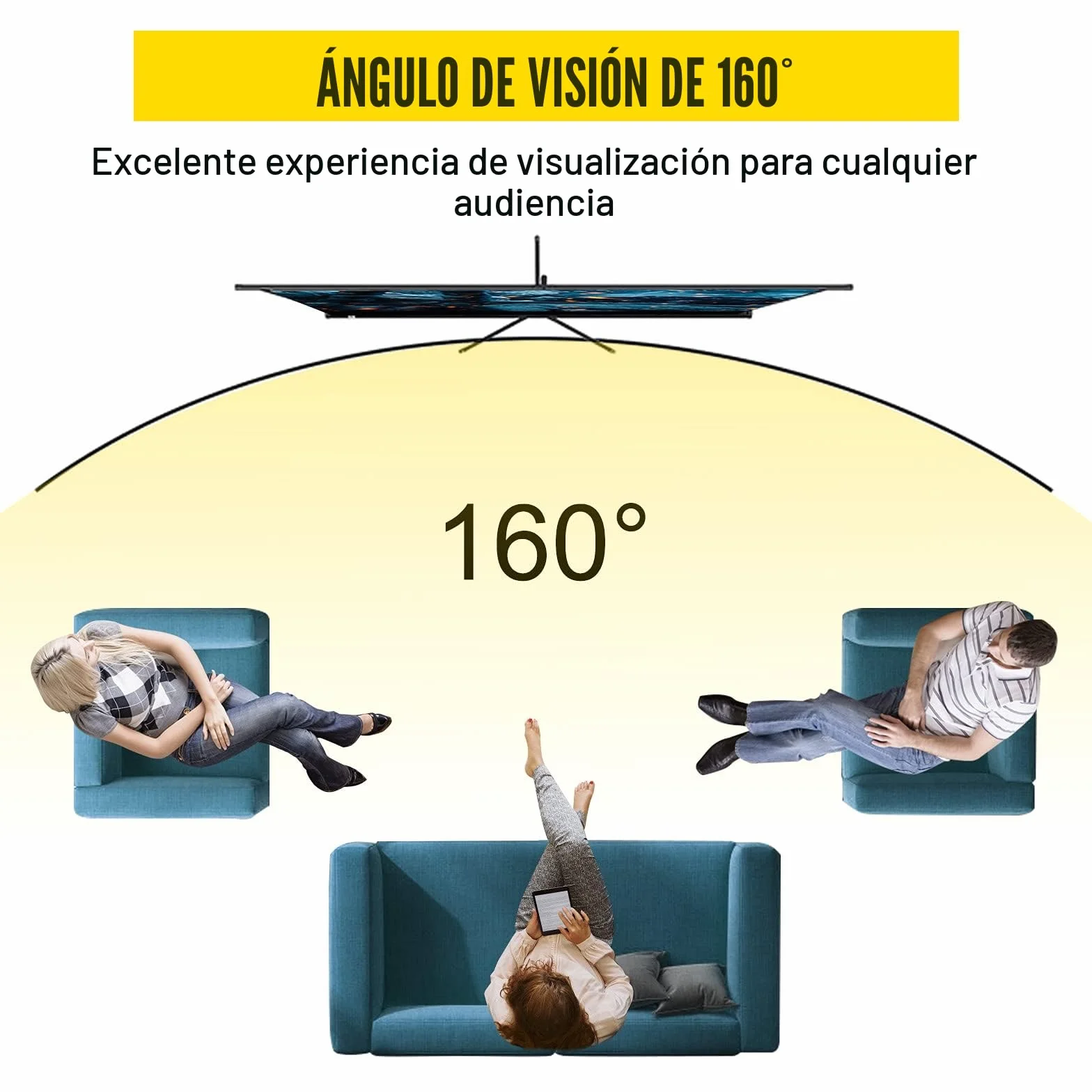 VEVOR Pantalla Proyector 100" 16:9 4K HD Trípode Ajustable 200-250 cm Portátil 227x127 cm Cine en Casa Negro