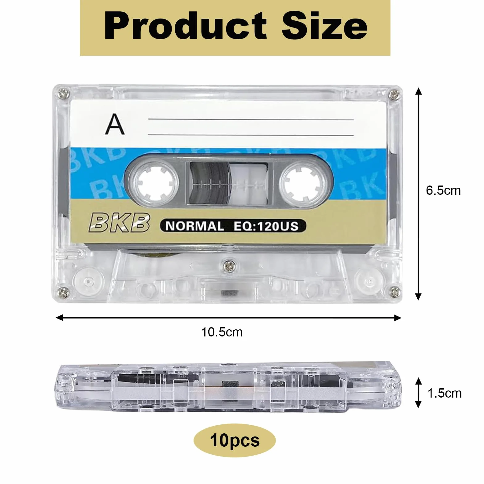 Cartuchos vacíos de audio 90 min cassette para grabaciones