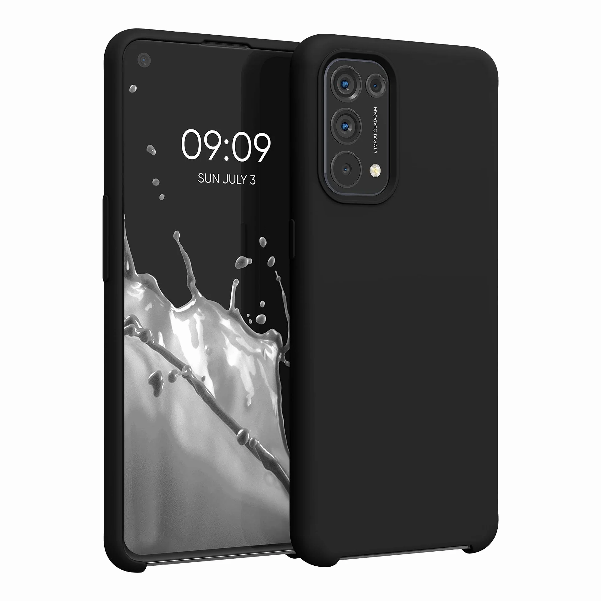 kwmobile Carcasa Compatible con OPPO Find X3 Lite Funda TPU Silicona Antigolpes Negro
