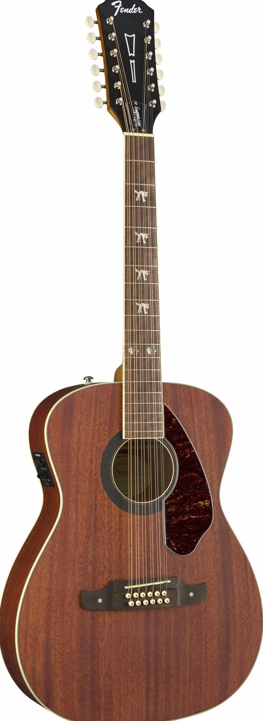 Fender Tim Armstrong Hellcat-Guitarra acústica de 12 cuerdas, natural