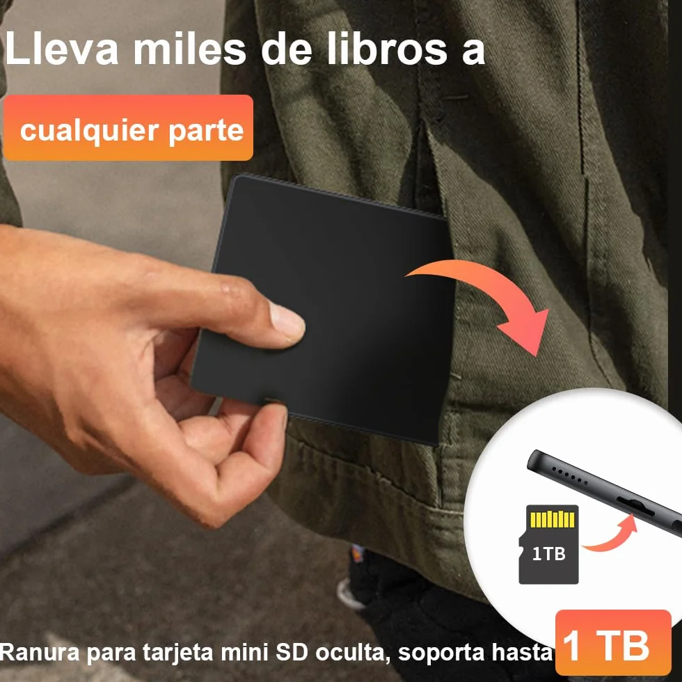Veidoo Lector de libros electrónicos 6 pulgadas 32 GB 758x1024 212 DPI luz ajustable Android altavoz