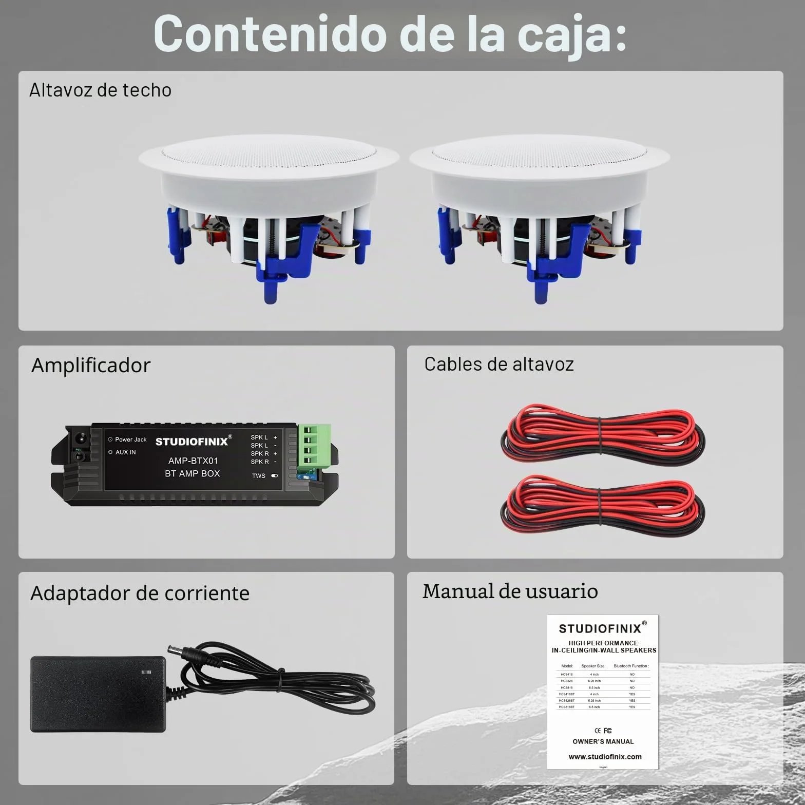 STUDIOFINIX Altavoces de techo Bluetooth 5.25 pulgadas 600W empotrados para hogar