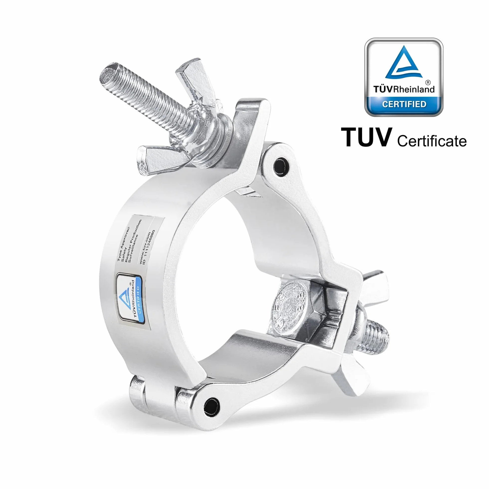 Truss Clamp Abrazadera para Luces de Escenarios, 10PCS Eyeshot Calidad 50mm Truss O Clamps Aluminio con Certificación TUV, 100kg 220lb abrazaderas de iluminación de alta resistencia para 48-52mm Tubo