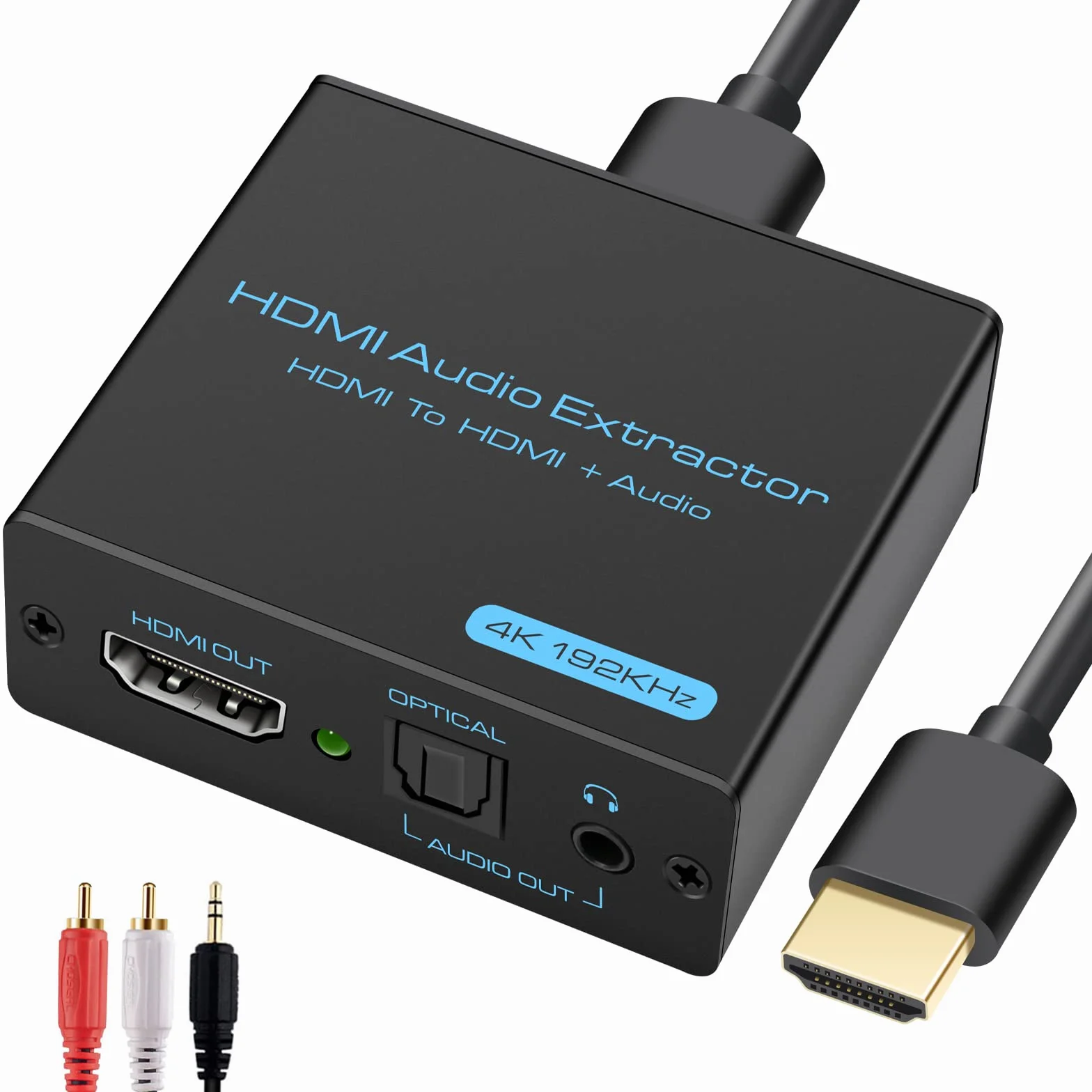 VEDINDUST HDMI Audio Extractor 4K Splitter Toslink SPDIF 3.5mm Audio Adaptador DTS PCM PS4 PS5 Xbox