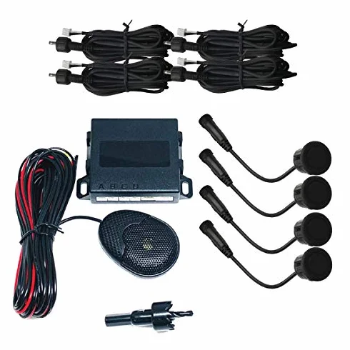 Steelmate EBAT PTSC1 - Kit de 4 sensores de aparcamiento trasero negro mate