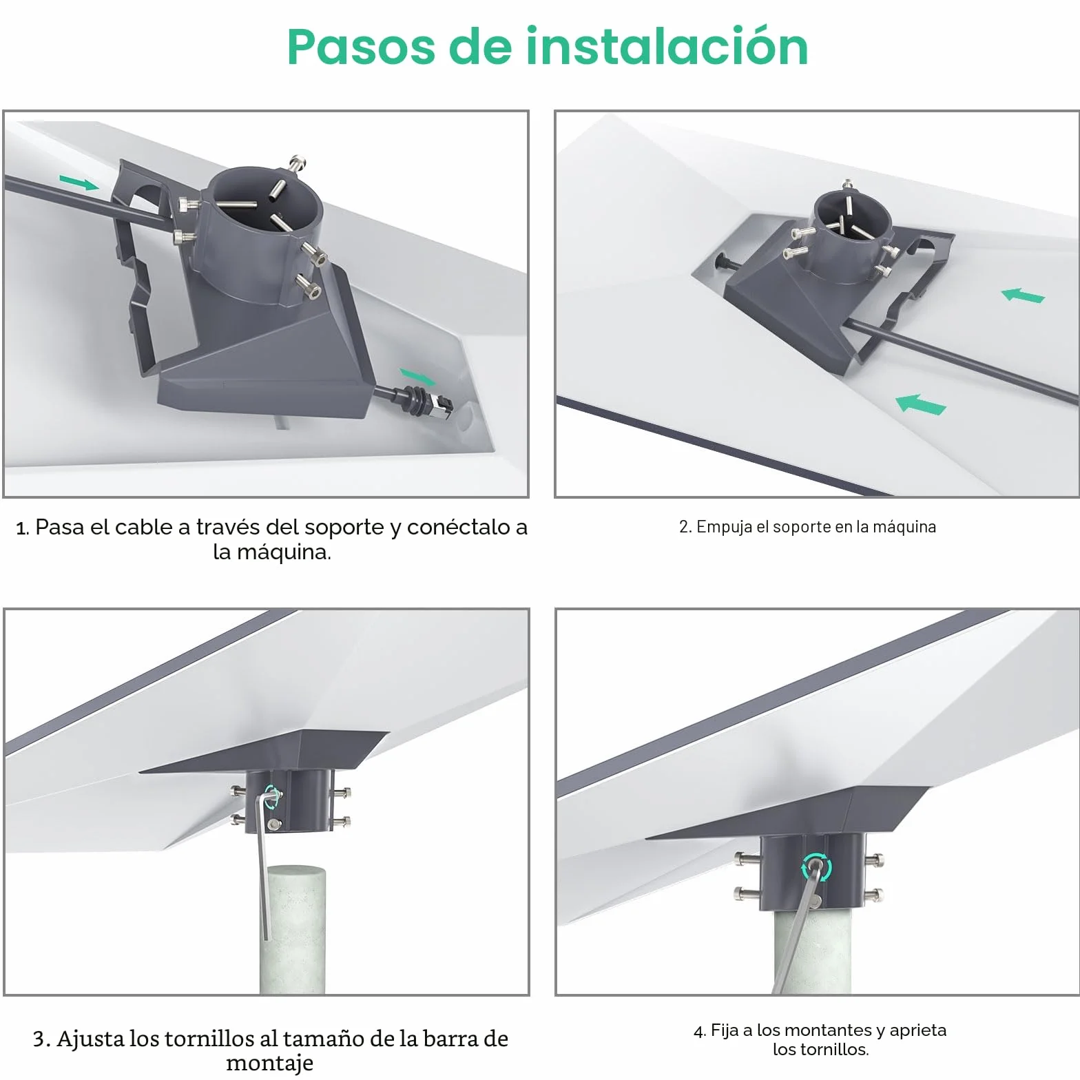 XLTTYWL Starlink Adaptador de tubería Gen3 montaje en poste 4X Soporte aluminio