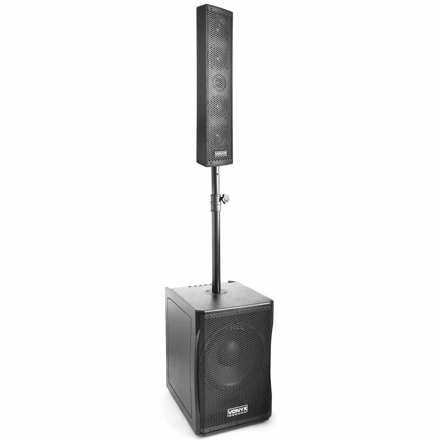 Vonyx VX1200 – Pack Completo DJ con 2 Sistemas 1500W totales, Mezclador STM2290 con Bluetooth, micrófono DM58, Auriculares SH120 y cableado, Equipo de Sonido Profesional para Eventos, Color Negro