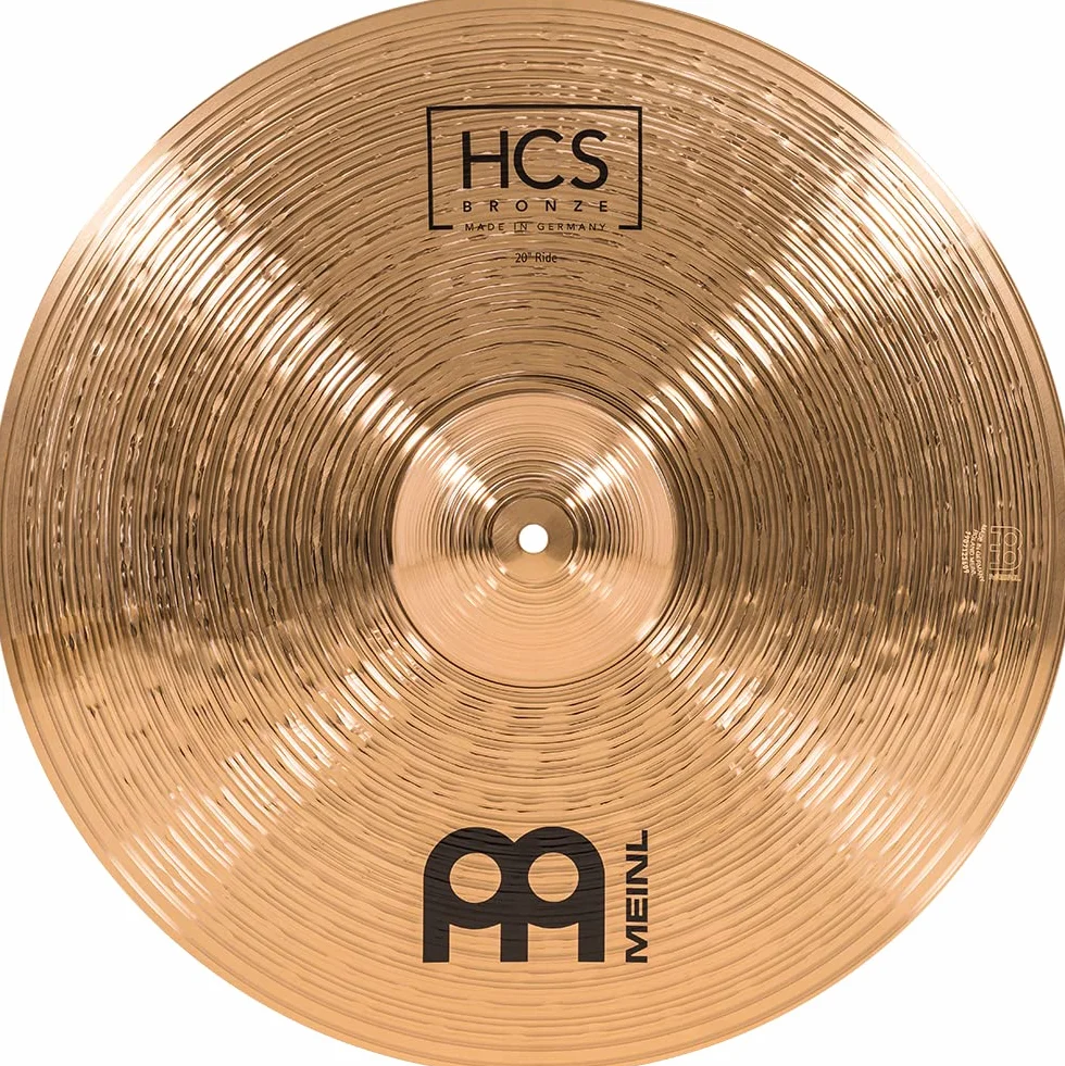 Meinl Cymbals HCS Bronze Plato Ride de 20 pulgadas (50,8cm) Platillos de Batería – Bronce B8, Acabado Tradicional (HCSB20R)