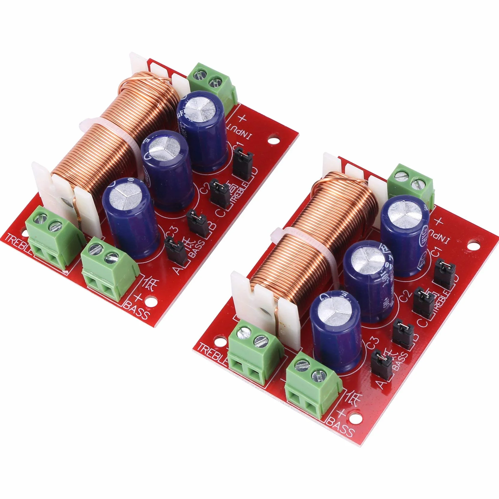 Yasoe 2 Piezas Tweeter de Audio de 2 Vías con Crossover 400 W Filtro de Altavoz Divisor de Frecuencia para 2-16 Ohm
