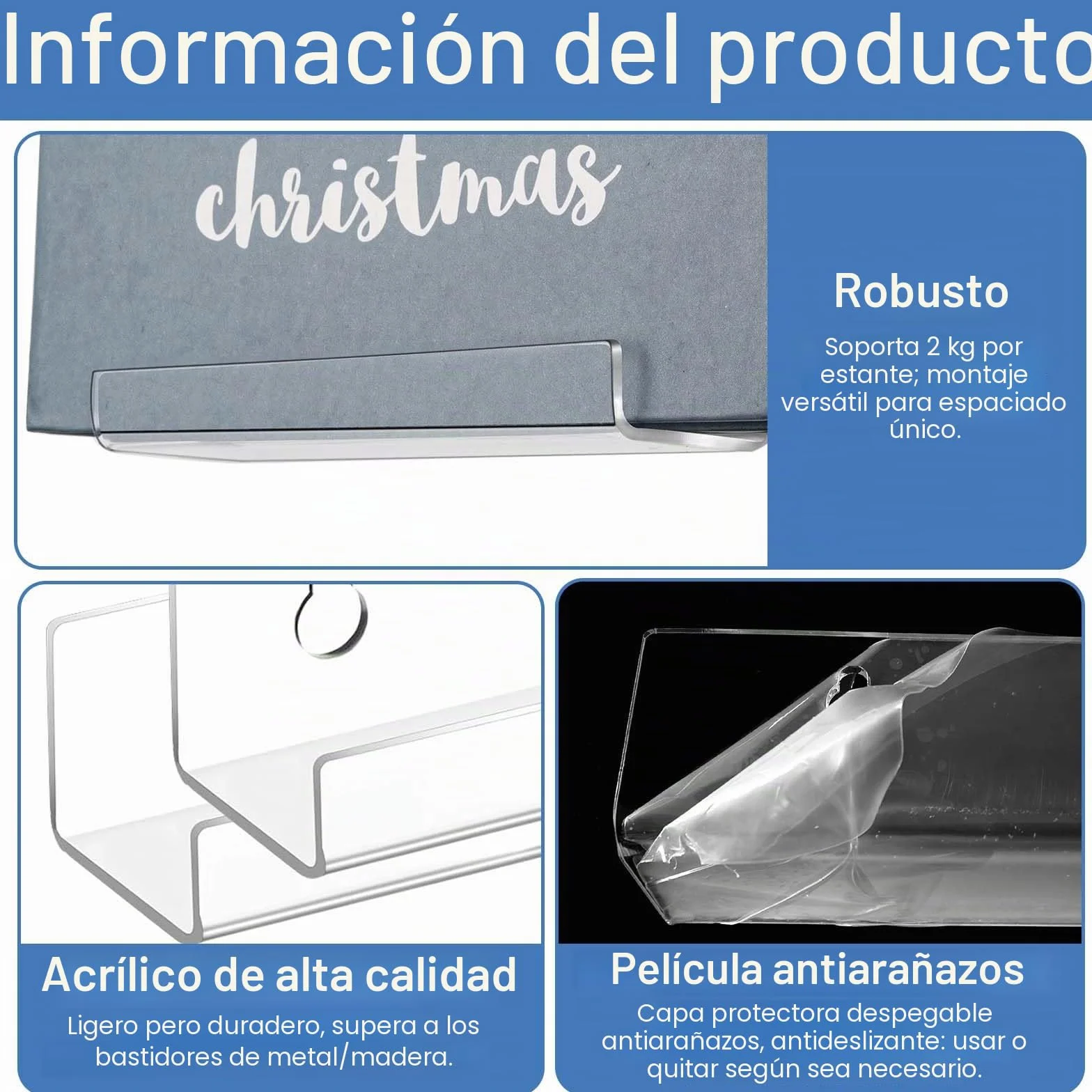 6 Piezas Soporte Vinilos Pared, 4" Transparente Soporte De Pared para Discos De Vinilo para Colecciones CDS, Estante de Acrílico para Discos