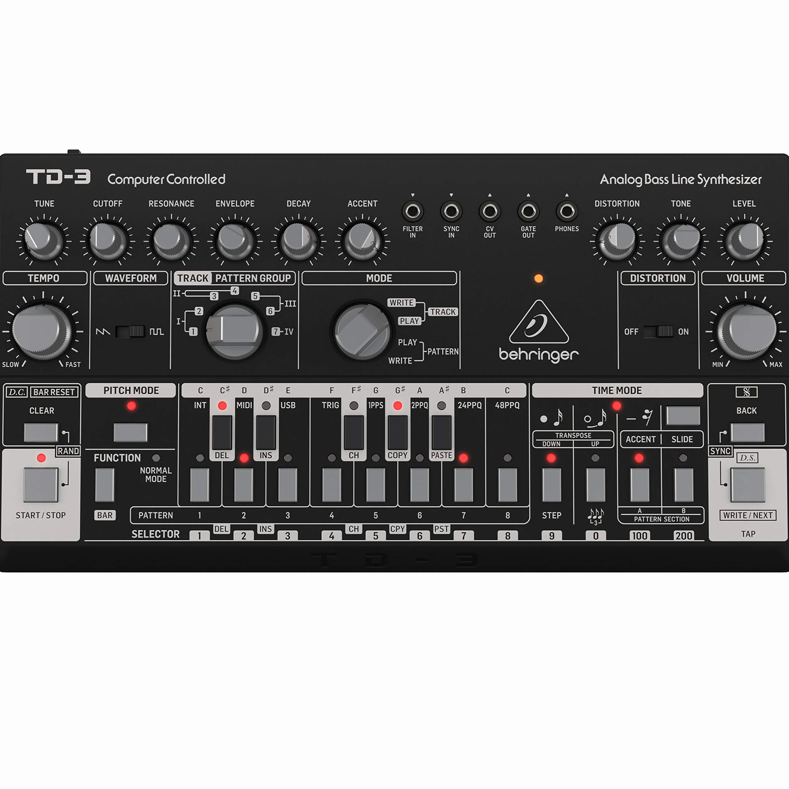 Behringer TD-3-BK, Negro (Black)