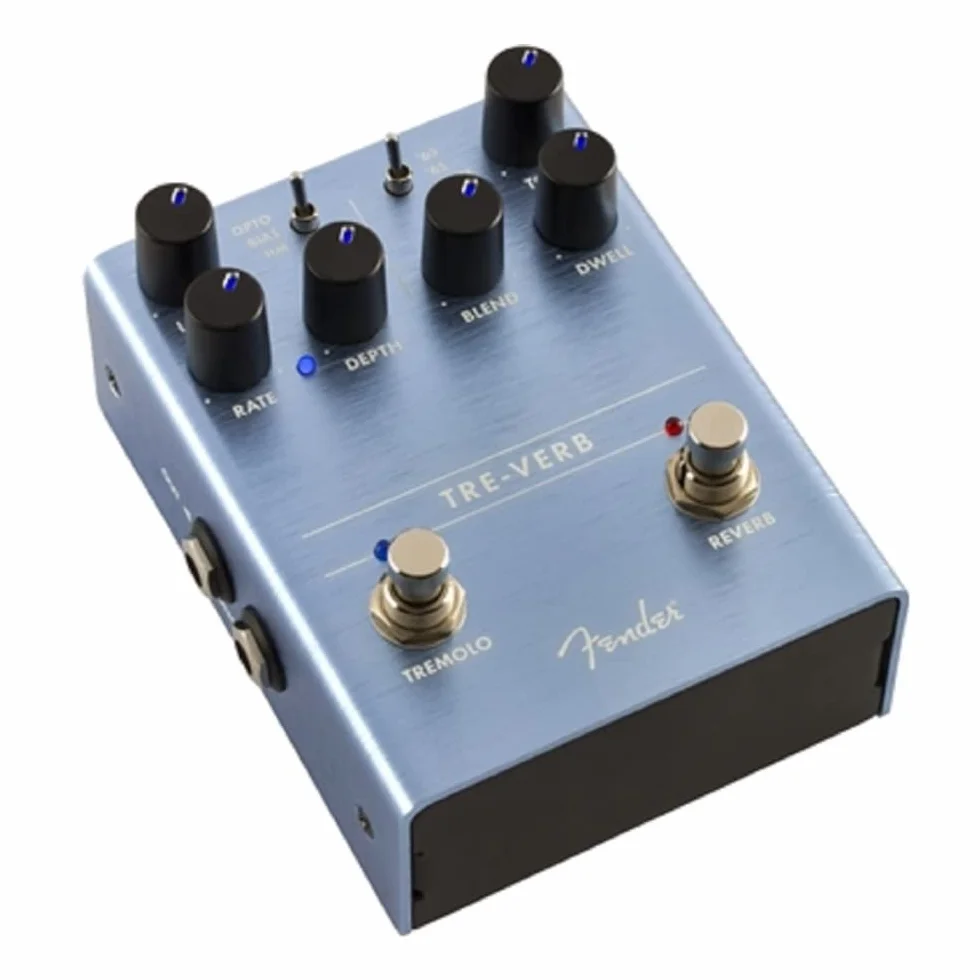 Fender Tre-Verb, Pedal de Efecto para Guitarra, Reverb/Tremolo Digital