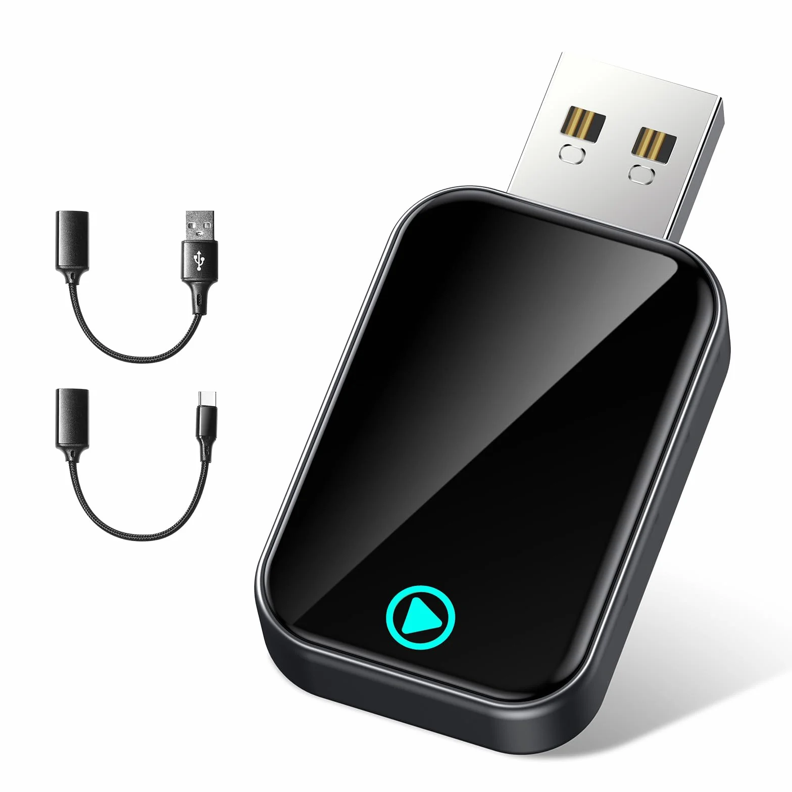 Adaptador Carplay Inalámbrico S2 Mini para iPhone, USB A/C, iOS 10+, Coches 2016+ (Negro)