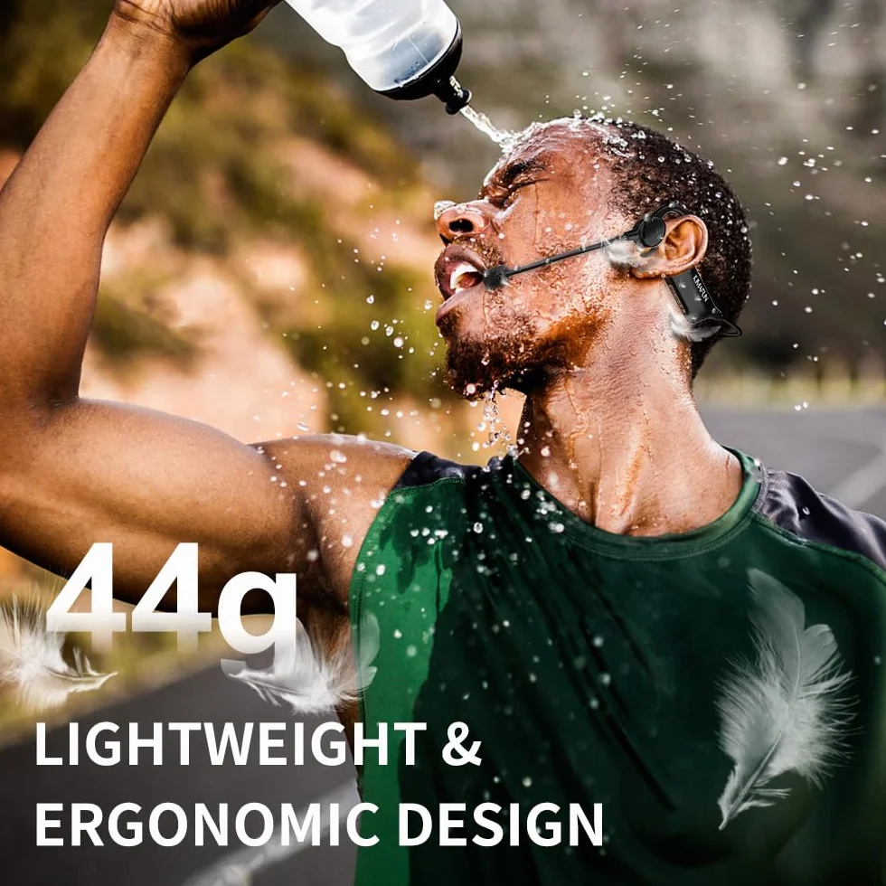 KIMAFUN 2.4G Fitness Diadema Micrófono Inalámbrico, IP67 Micrófono a Prueba de Sudor a Prueba de Agua para Instructores de Entrenamiento, Fitness, Yoga, Pilates,GWP91(1TX+1RX)